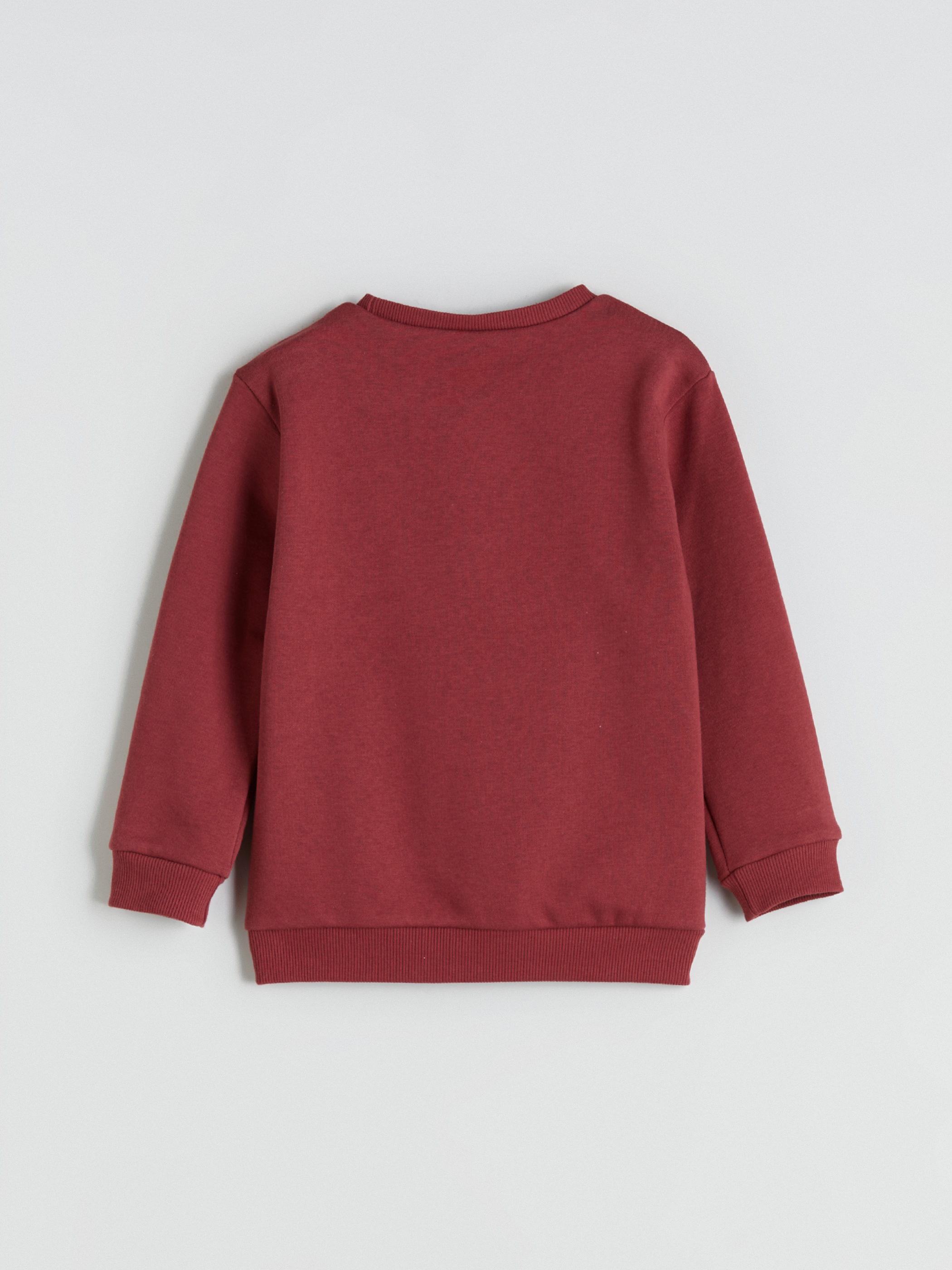 Bordo Erkek Çocuk Kalın Sweatshirt-1