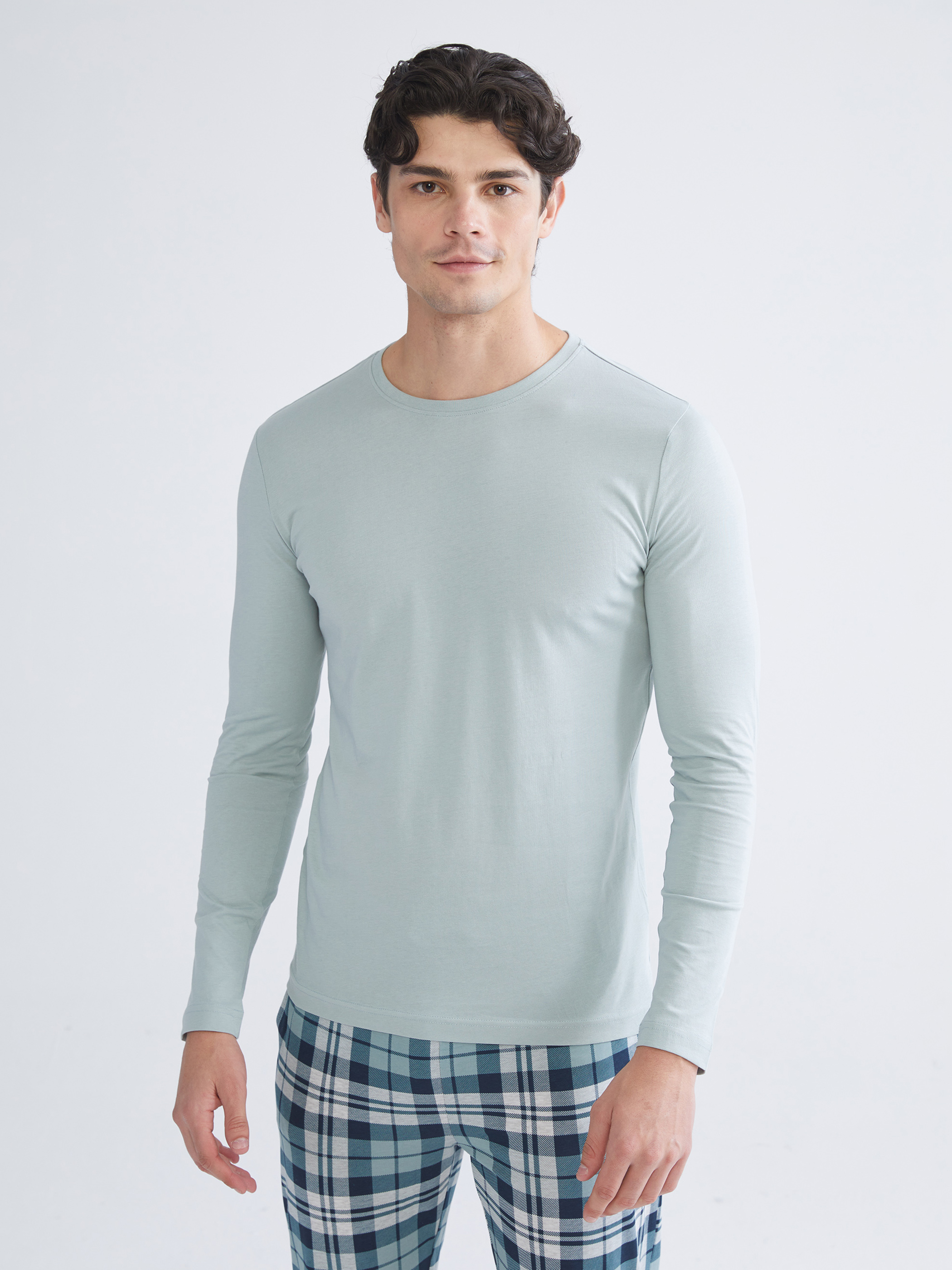 LC WAIKIKI Bisiklet Yaka Erkek Pijama Üst
