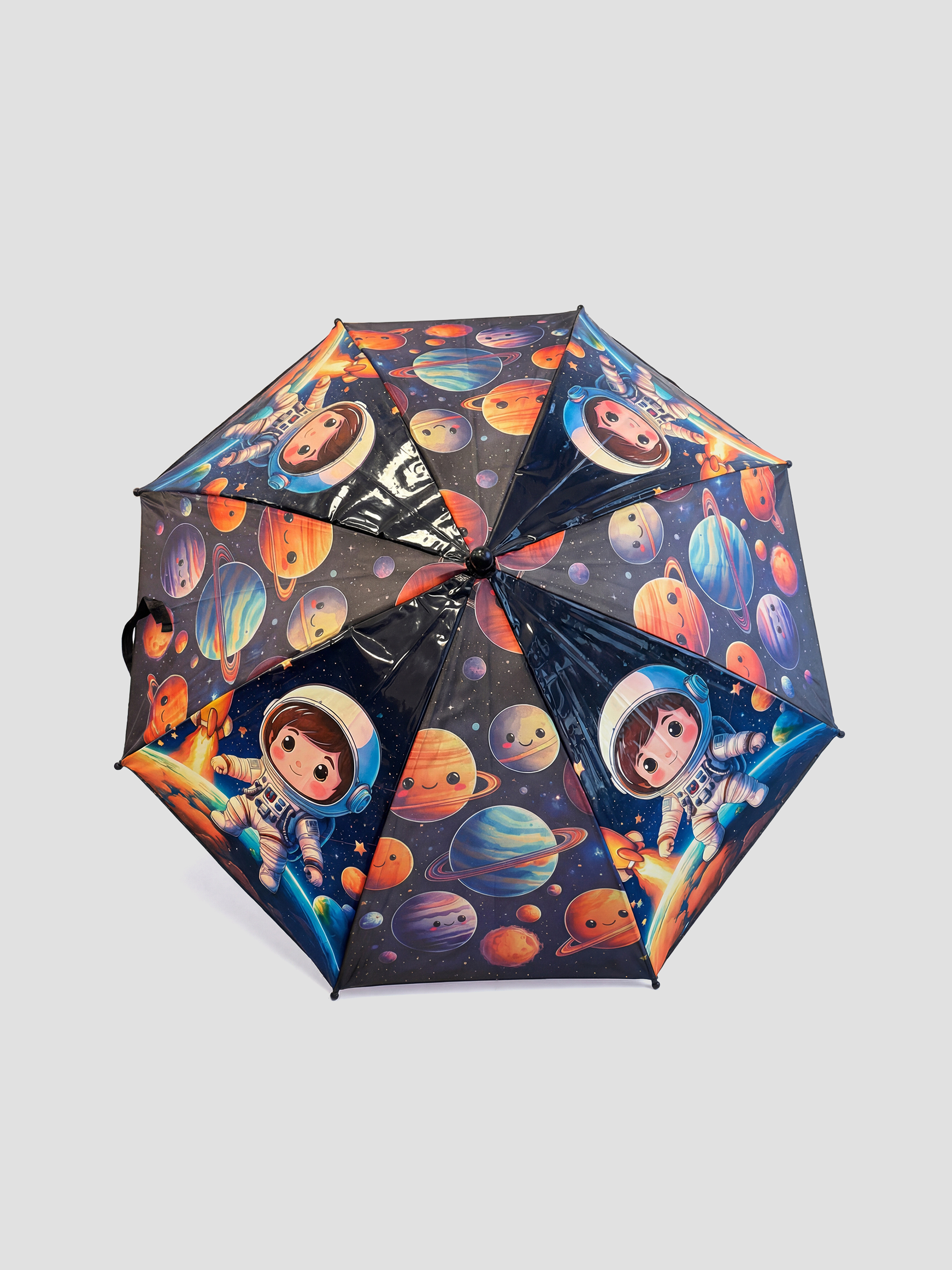 Planet Bedruckter Kinder Automatik-Regenschirm-2