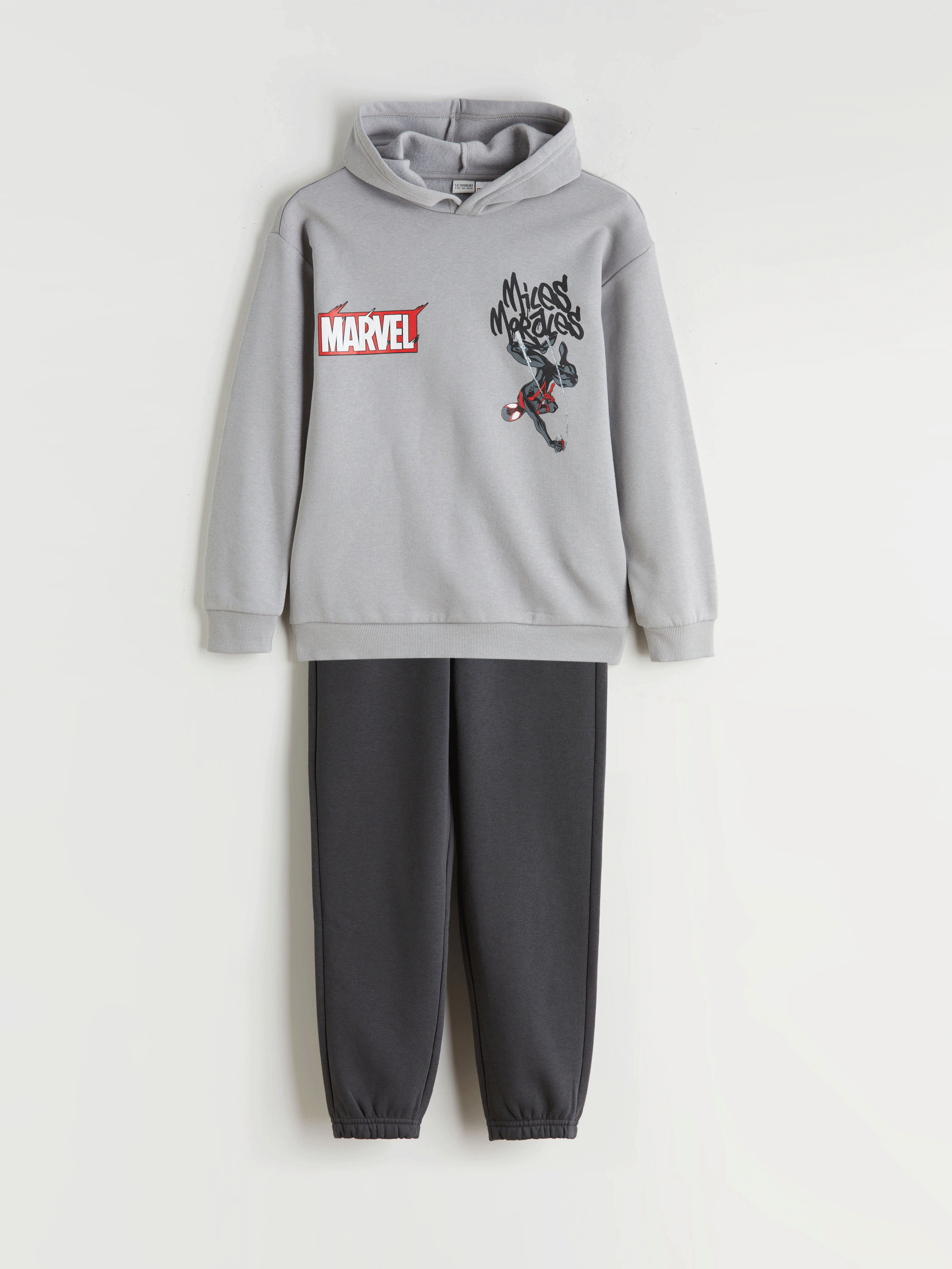 Hooded Spider-Man Printed Boys' Tracksuit Set-1