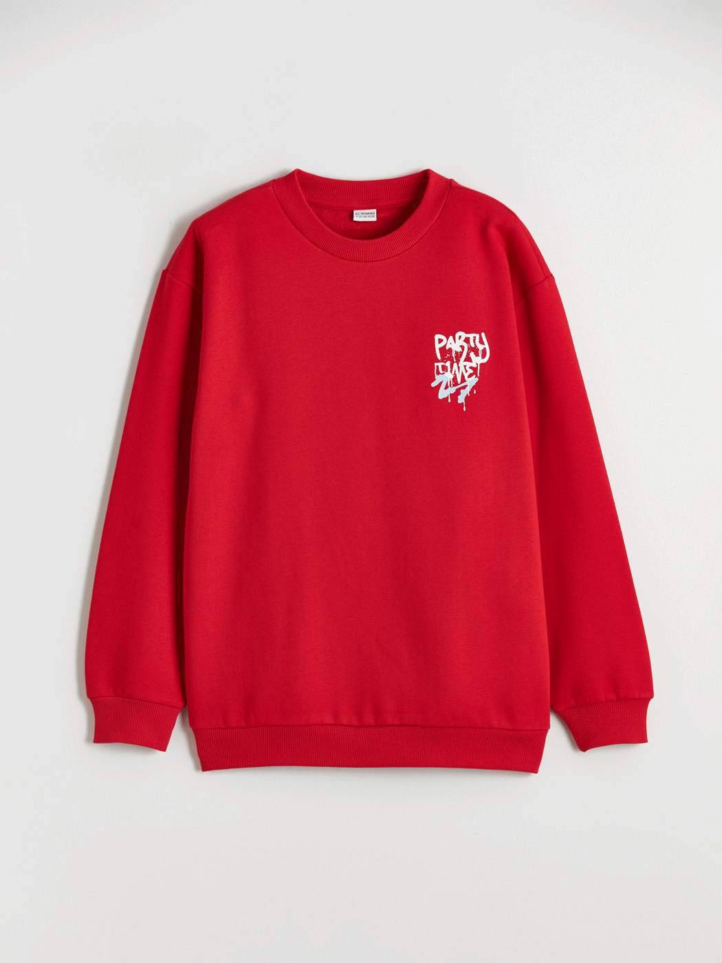 Kırmızı Yılbaşı Temalı Erkek Çocuk Kalın Sweatshirt-1