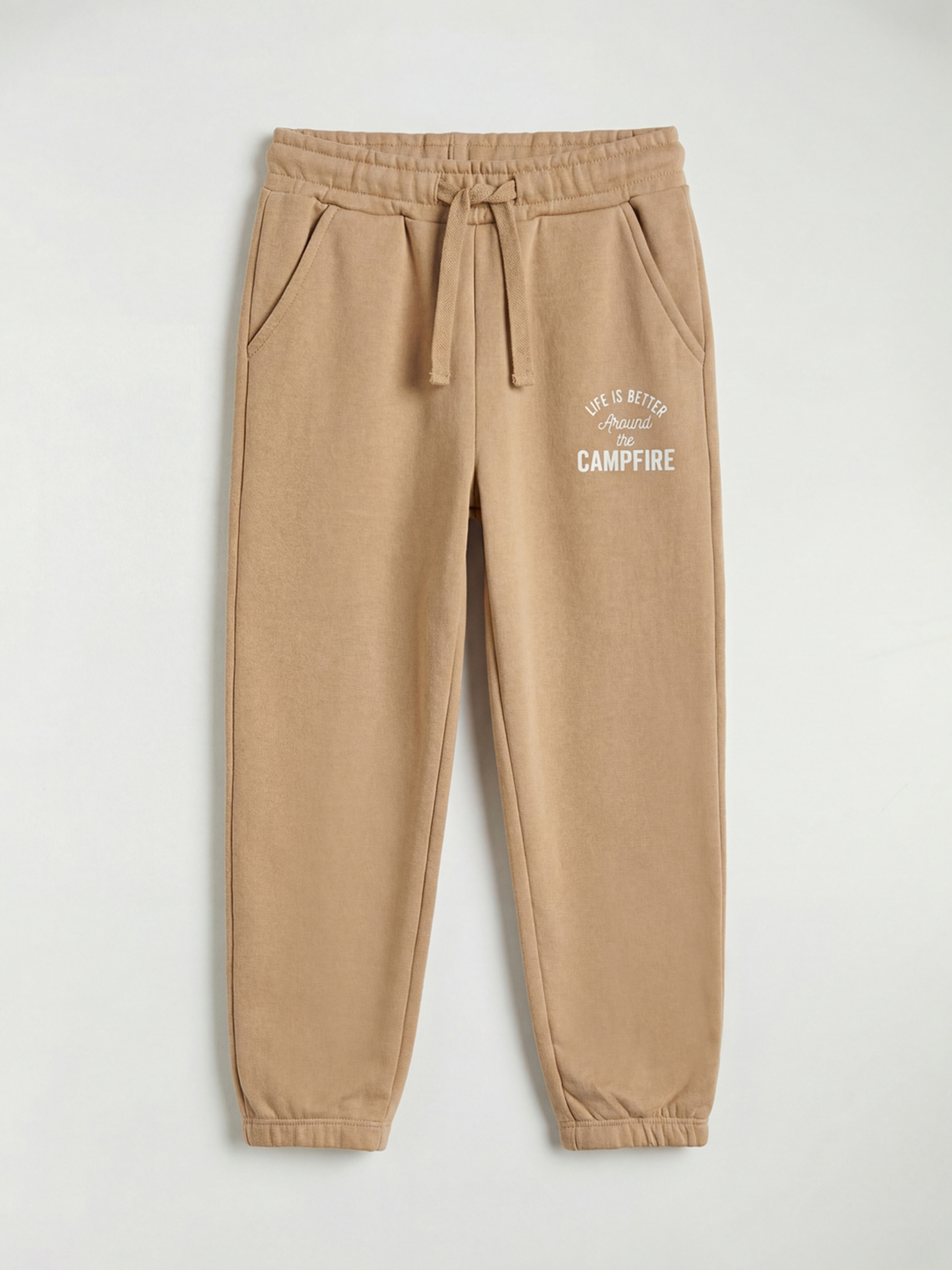 Boy BEIGE Jogger Sweatpants-1