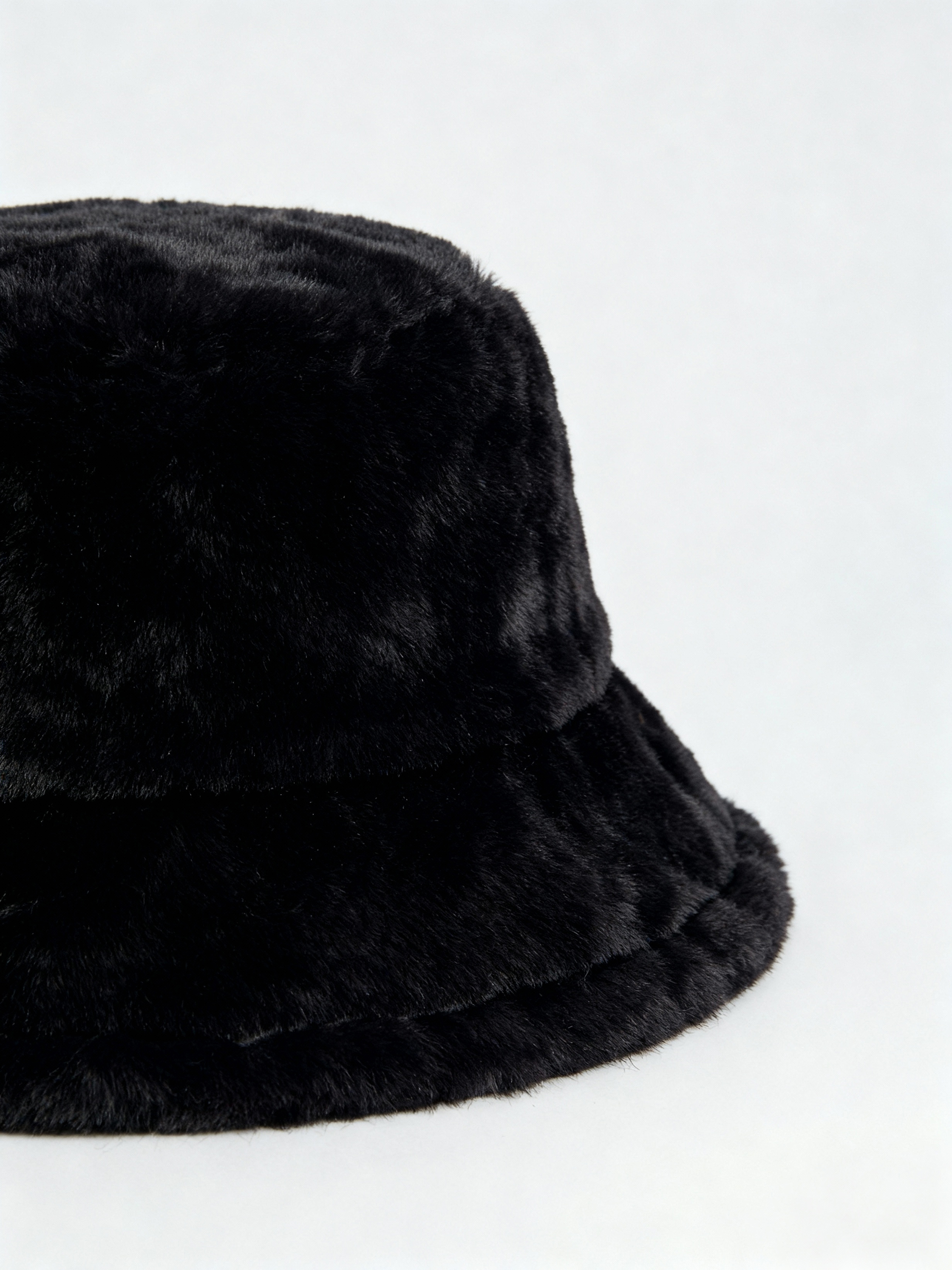 Siyah Pelüş Kadın Denizci Şapka-2