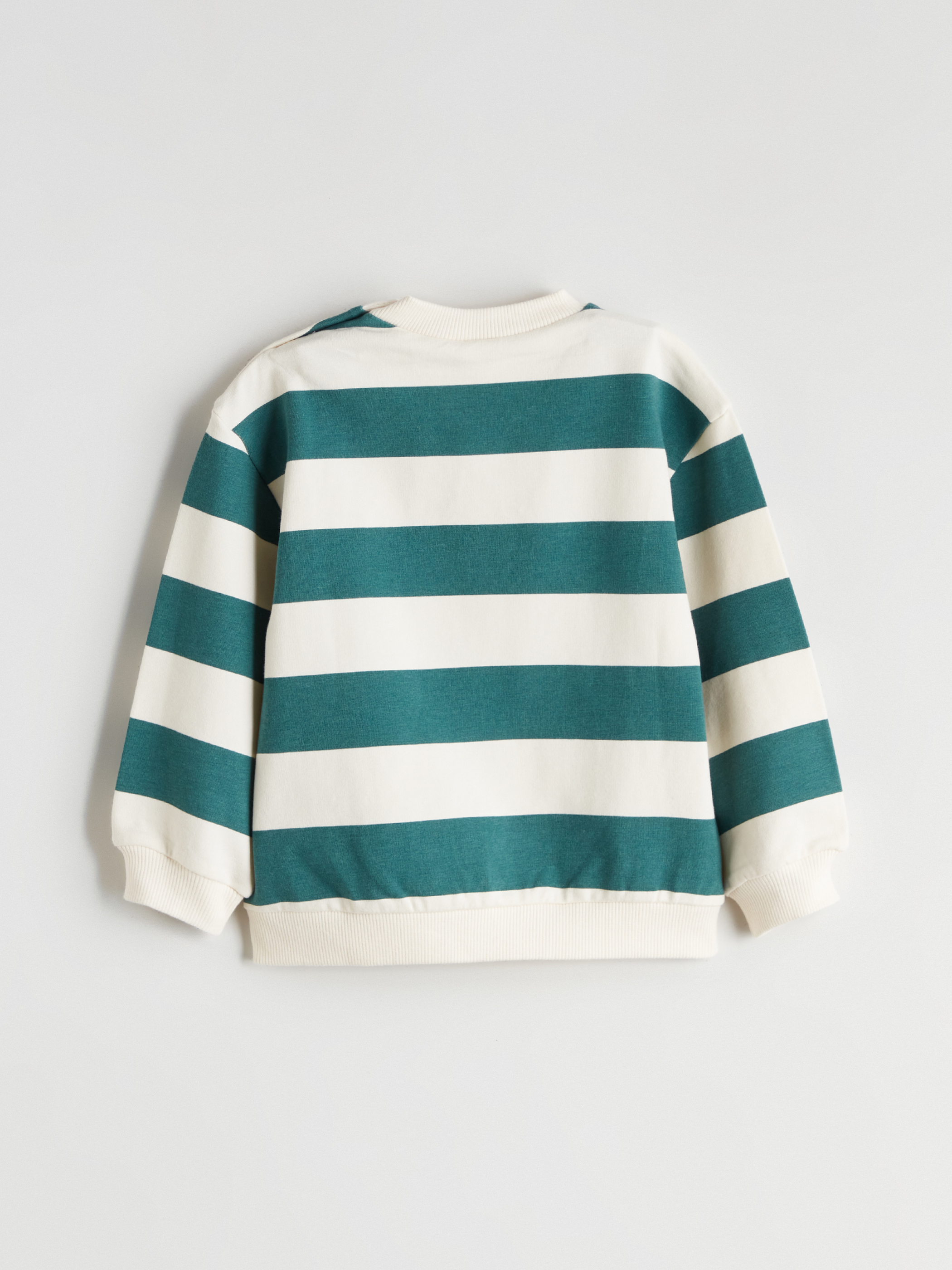 Ekru Nakışlı Erkek Bebek Sweatshirt-1