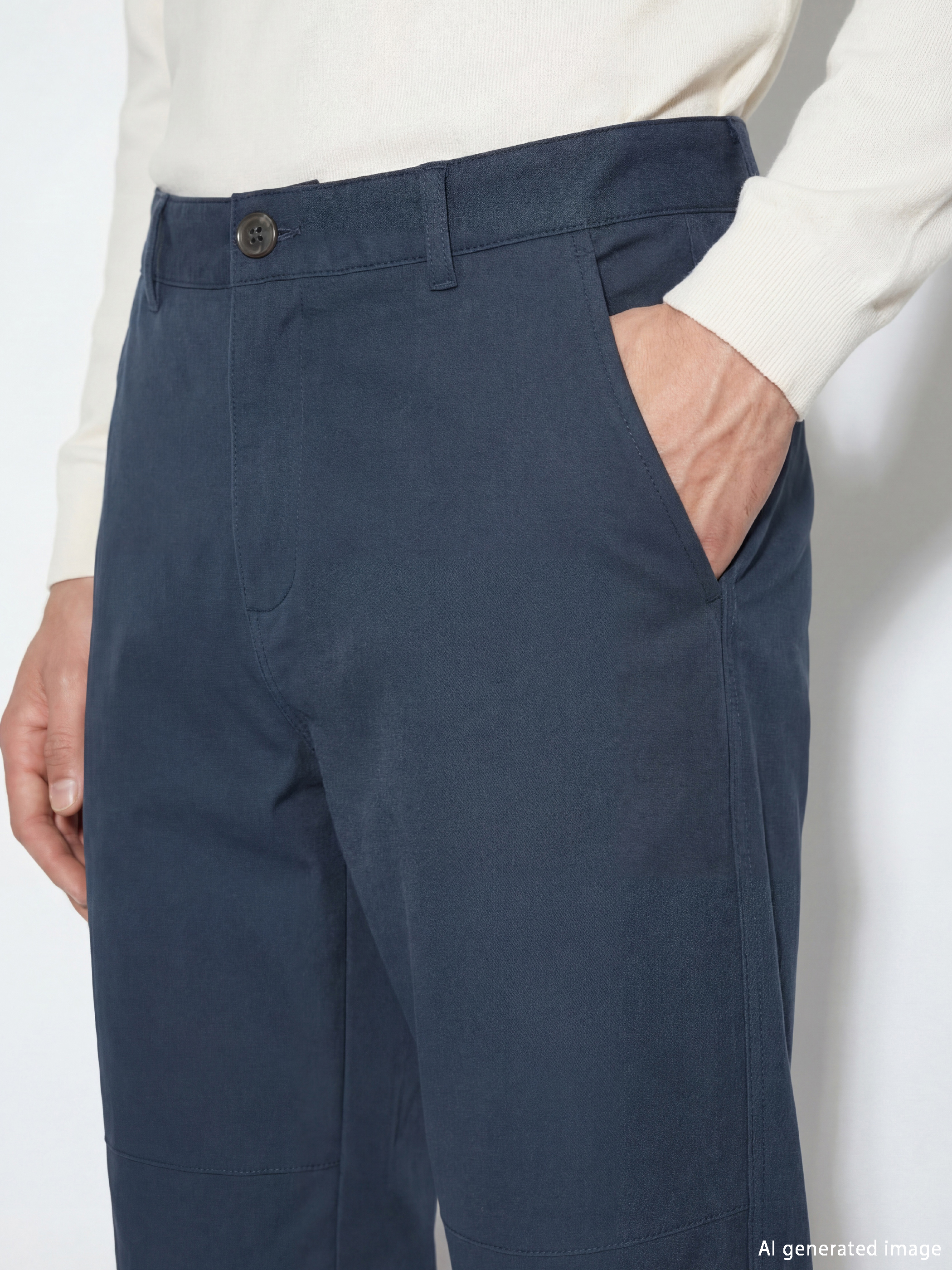 Lacivert Standart Kalıp Erkek Pantolon-2