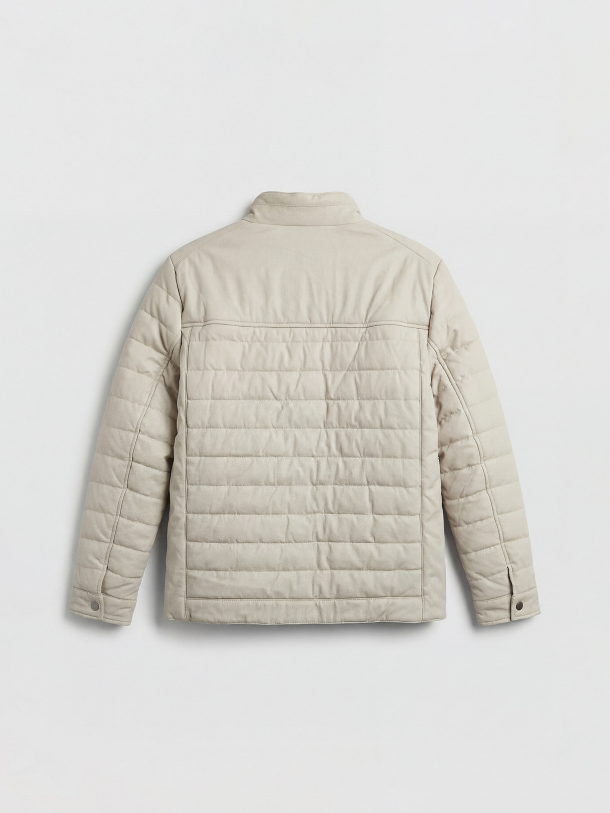 Man BEIGE Faux Leather Coat-1