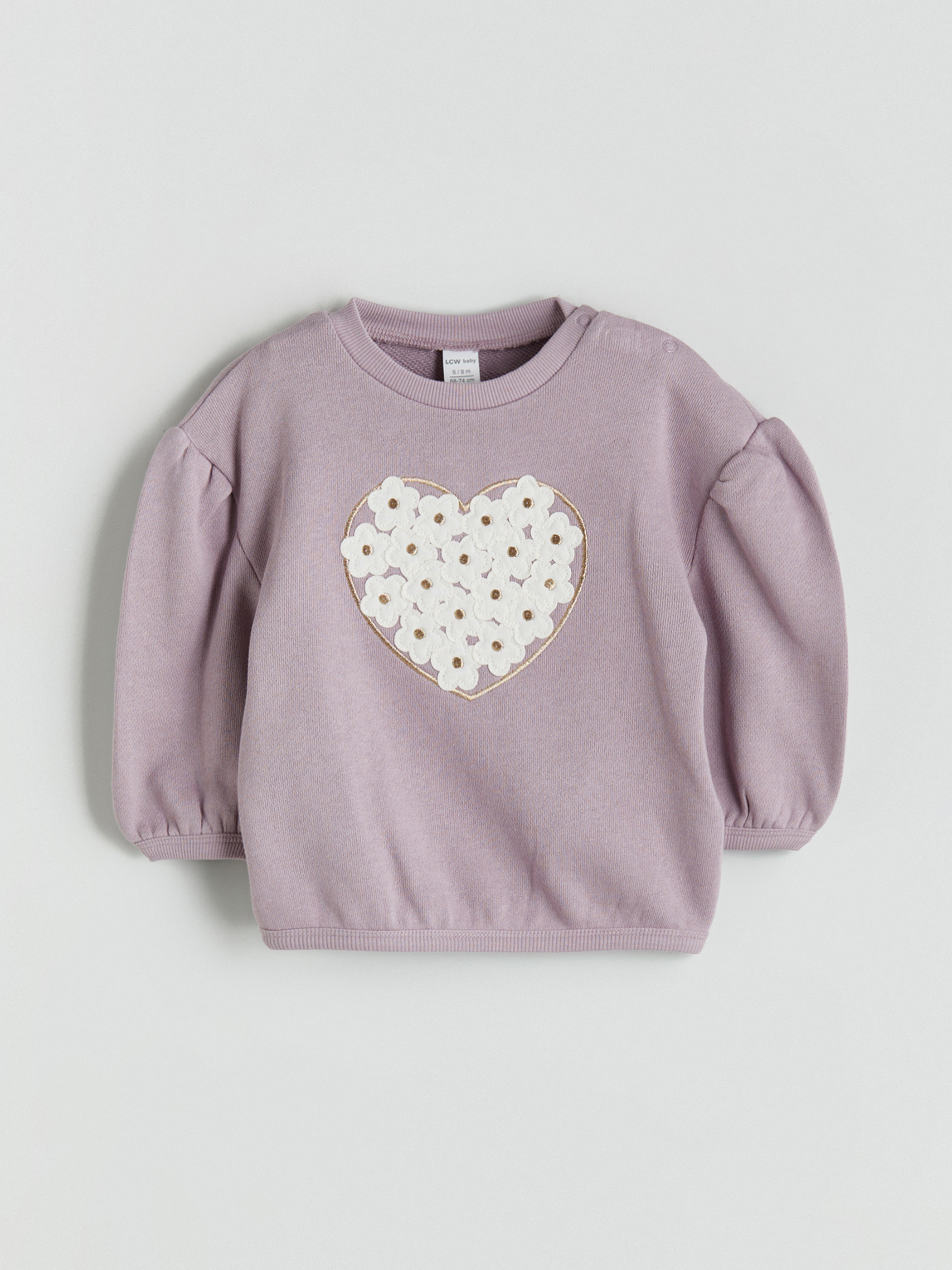 LCW baby Nakışlı Kız Bebek Sweatshirt