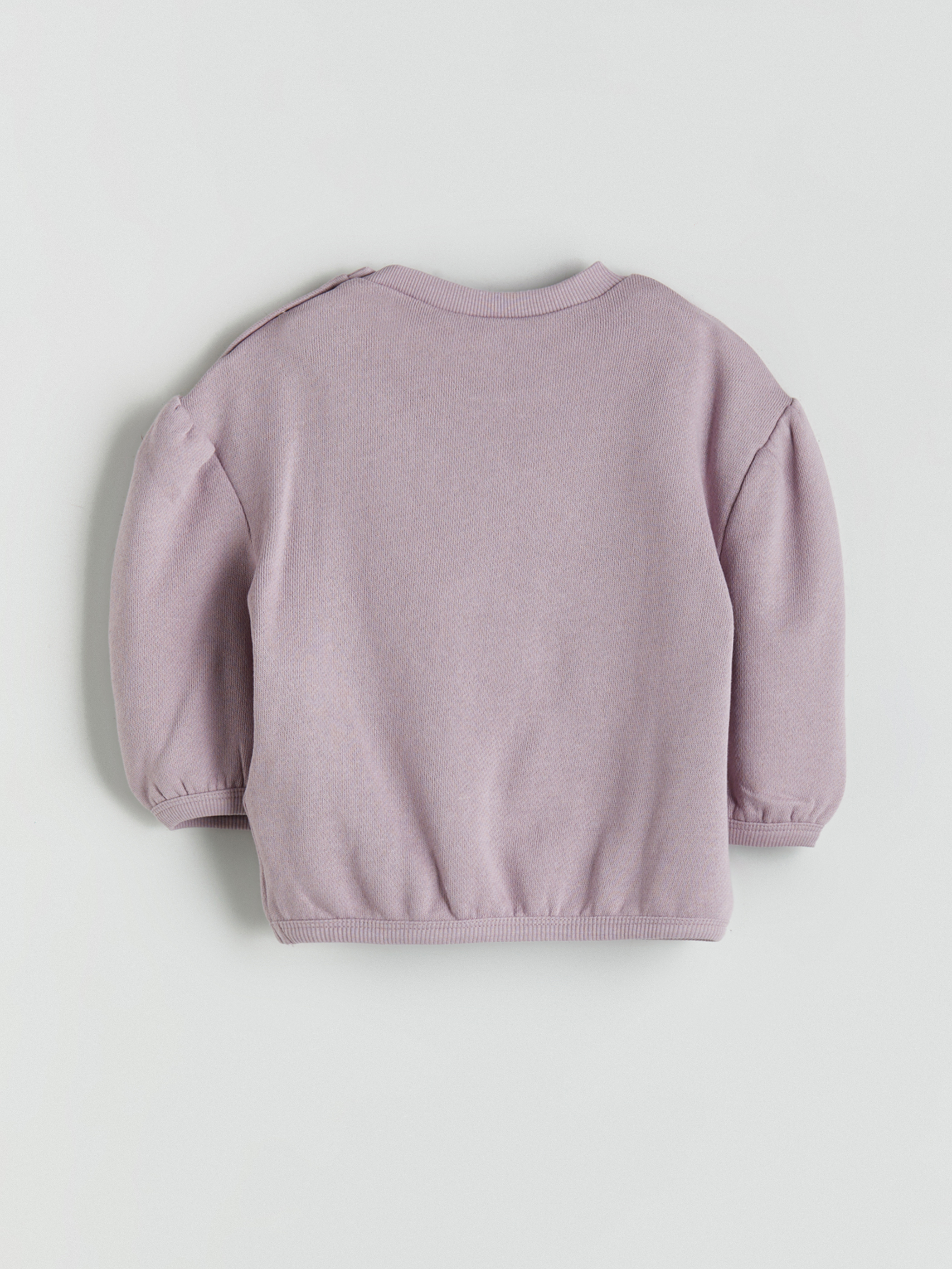 Lila Nakışlı Kız Bebek Sweatshirt-1