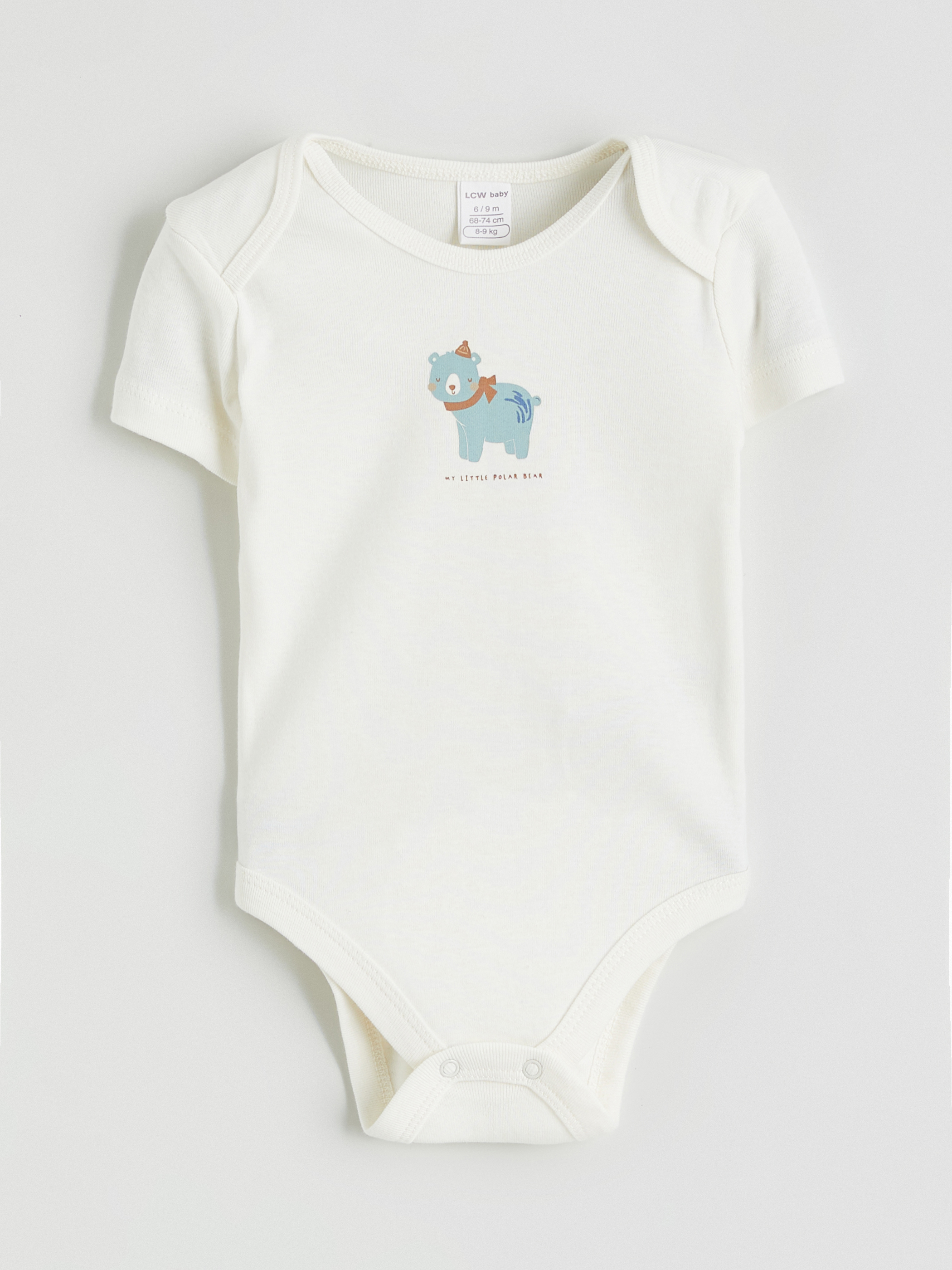 LCW baby Zarf Yaka Erkek Bebek Çıtçıtlı Body