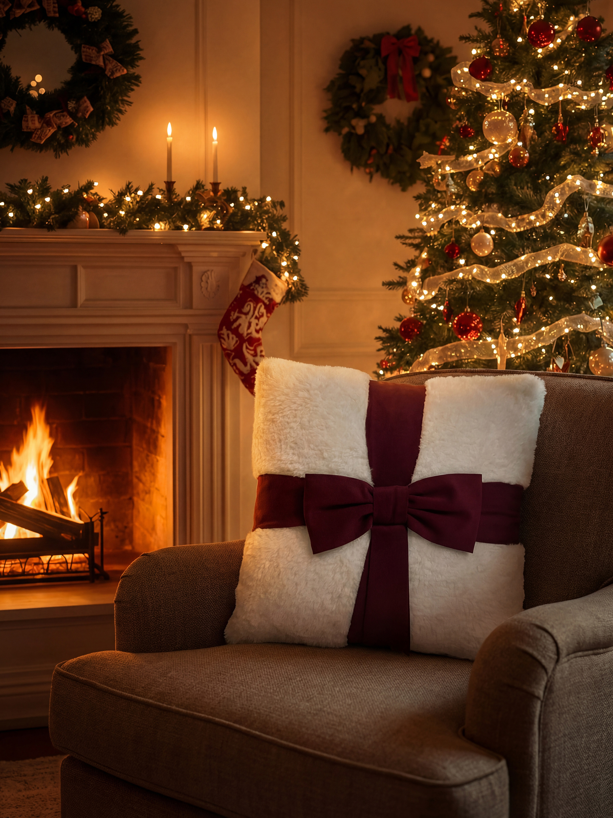 تمثال صغير مزخرف بطابع رأس السنة 44 سم-1