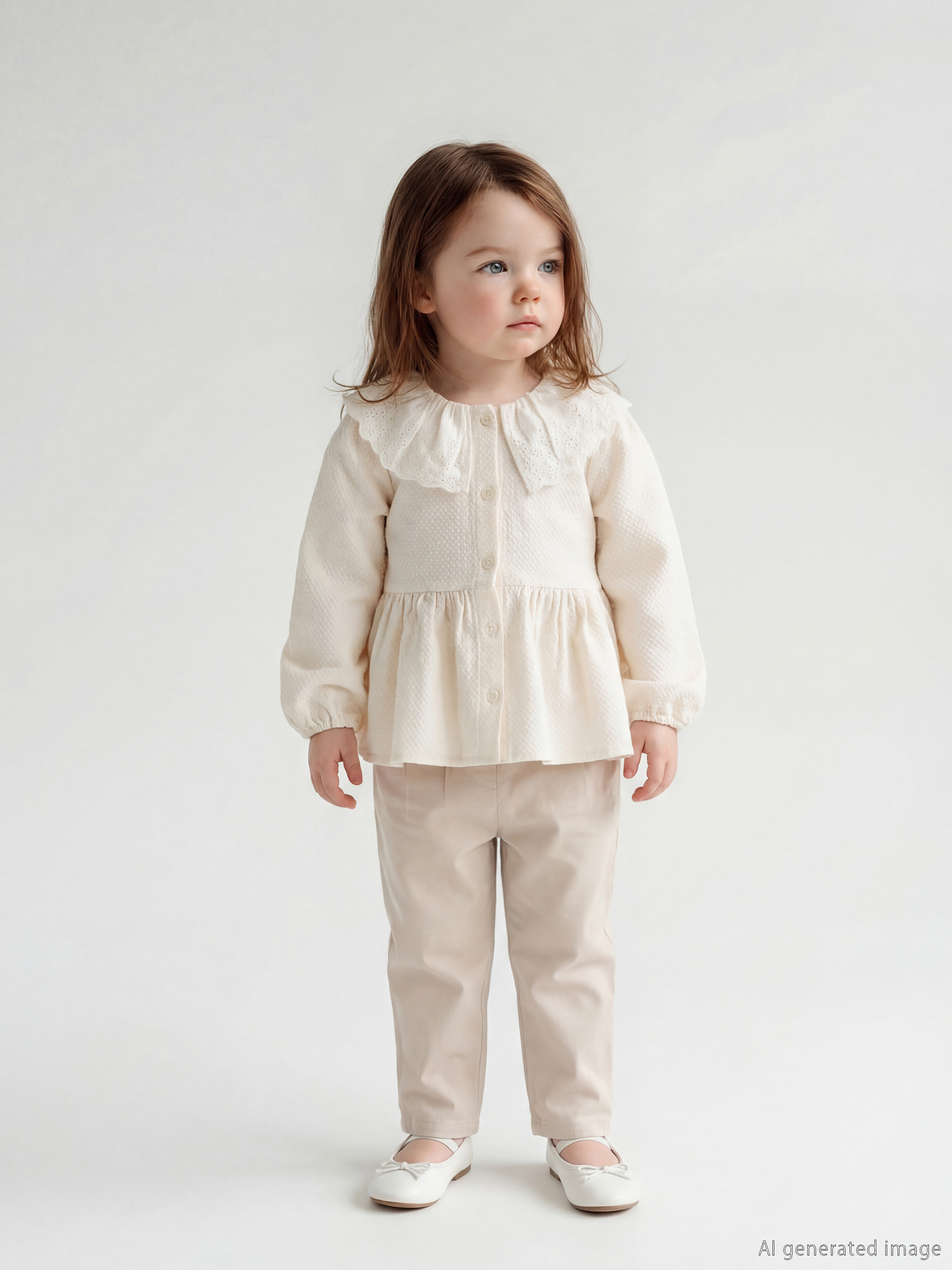 LCW baby Bebe Yaka Kız Bebek Bluz ve Pantolon - W5I327Z1-ZNQ