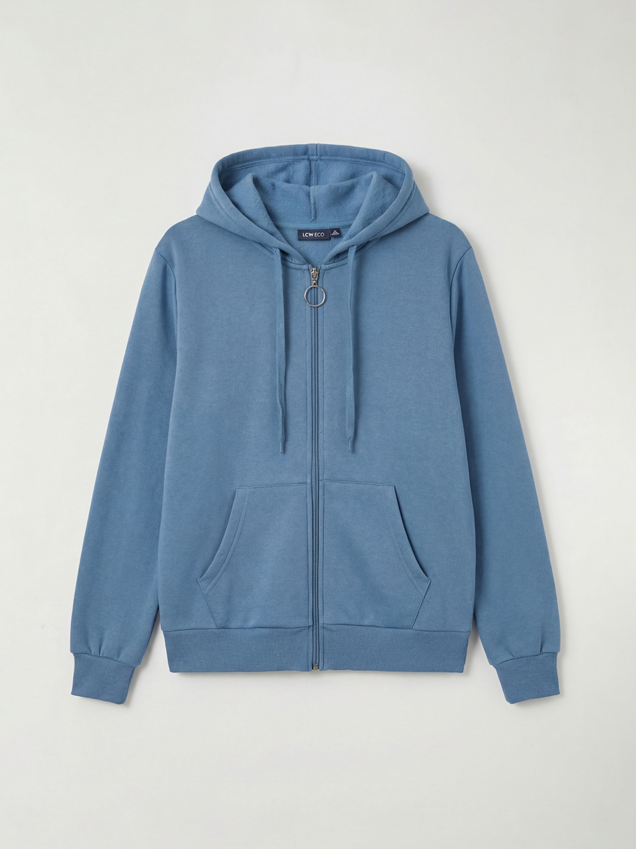 LCW ECO Dukserica sa kapuljačom za žene sa rajsferšlusom - W5J874Z8-ZU2