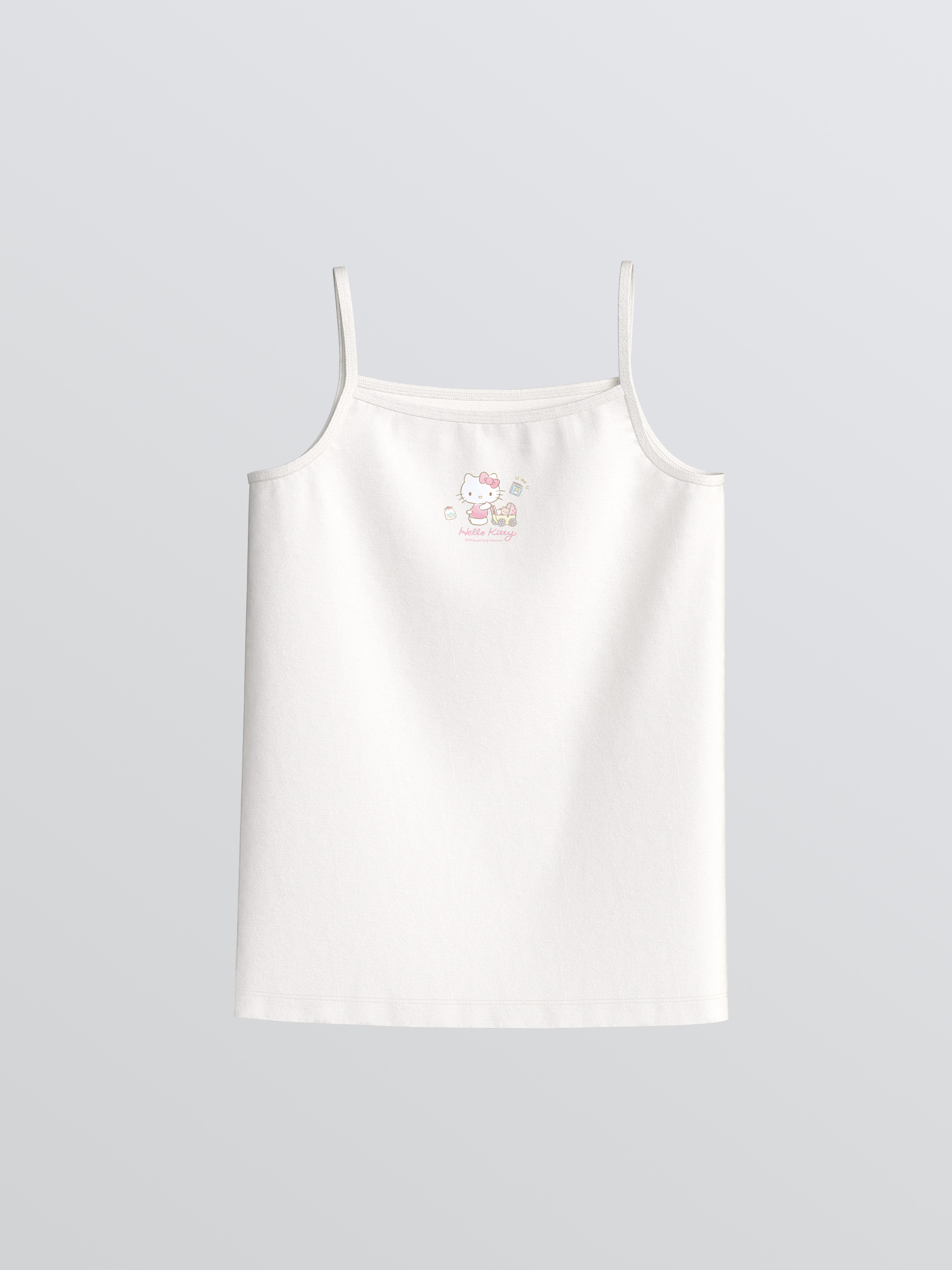 Ekru Hello Kitty İp Askılı Kız Çocuk Atlet
