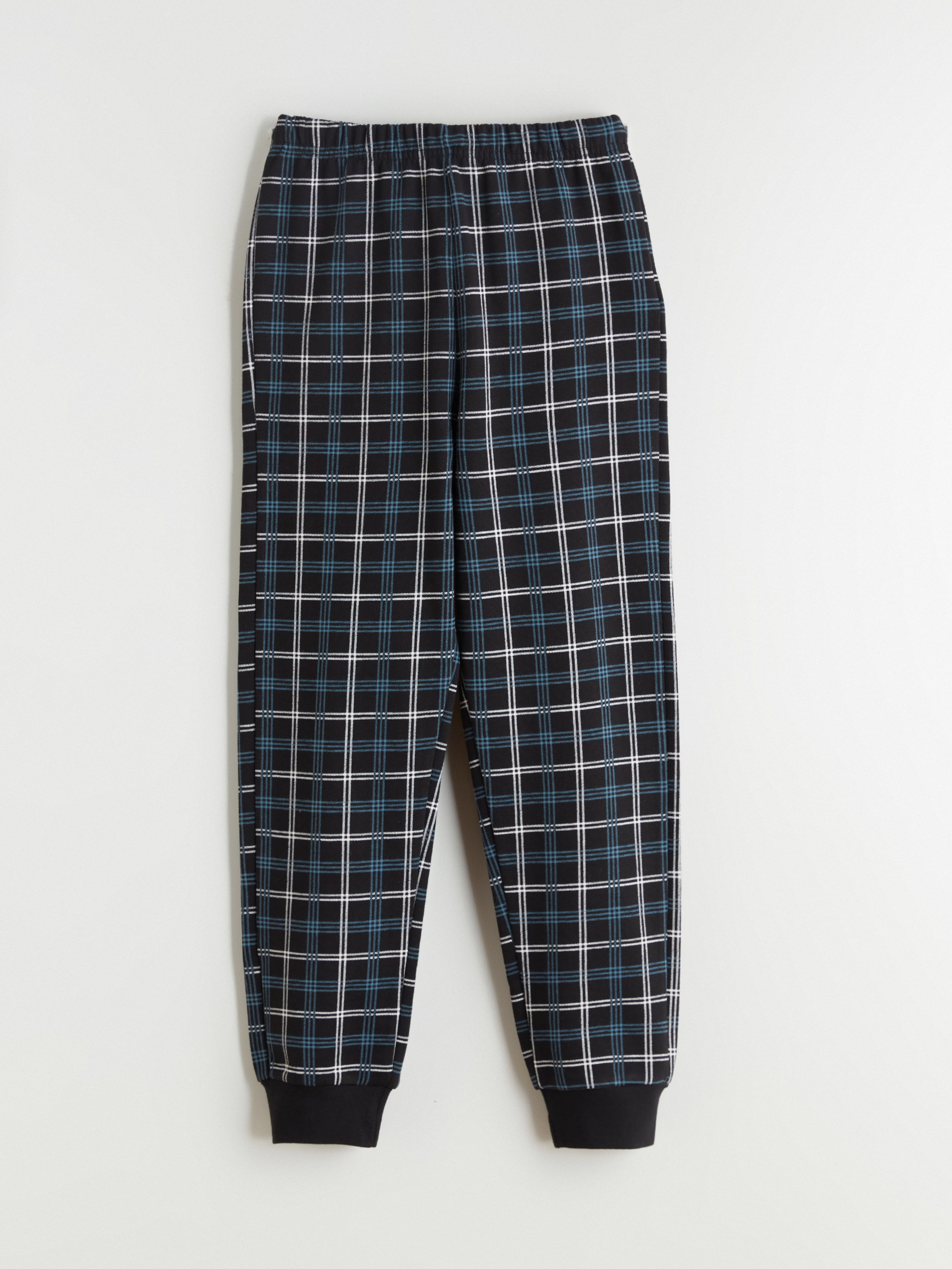 Siyah Ekose Erkek Çocuk Pijama Alt