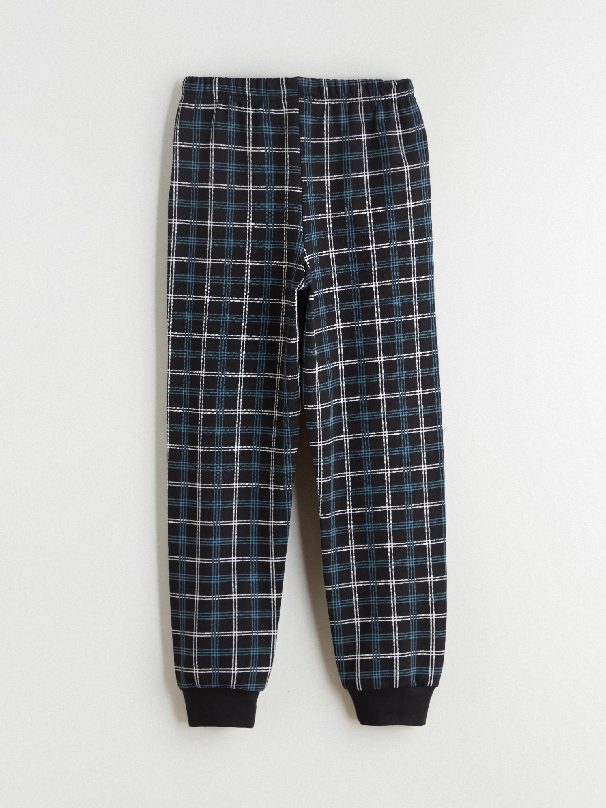Siyah Ekose Erkek Çocuk Pijama Alt-1