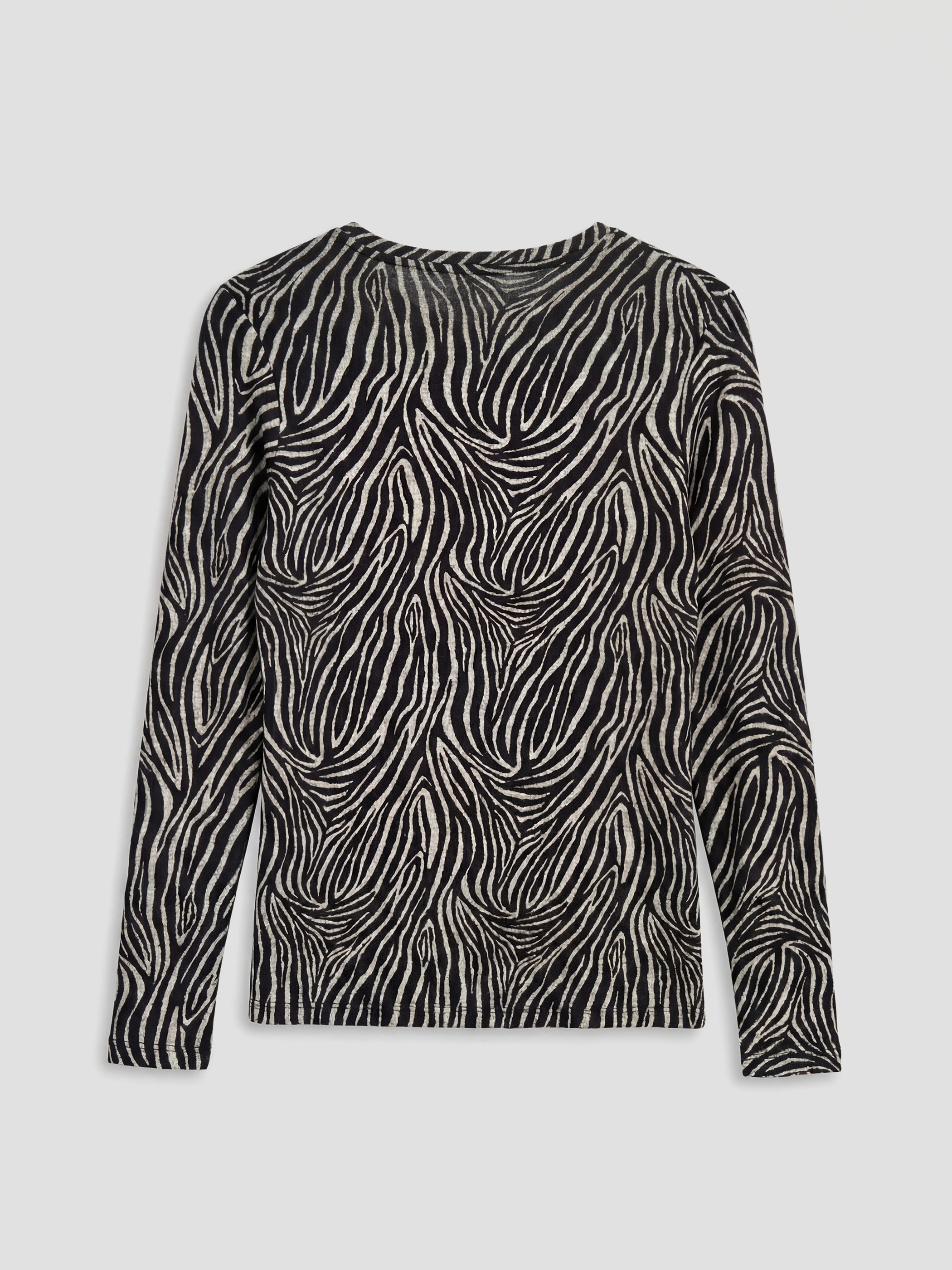 bluza s motivom s okruglim izrezom -5