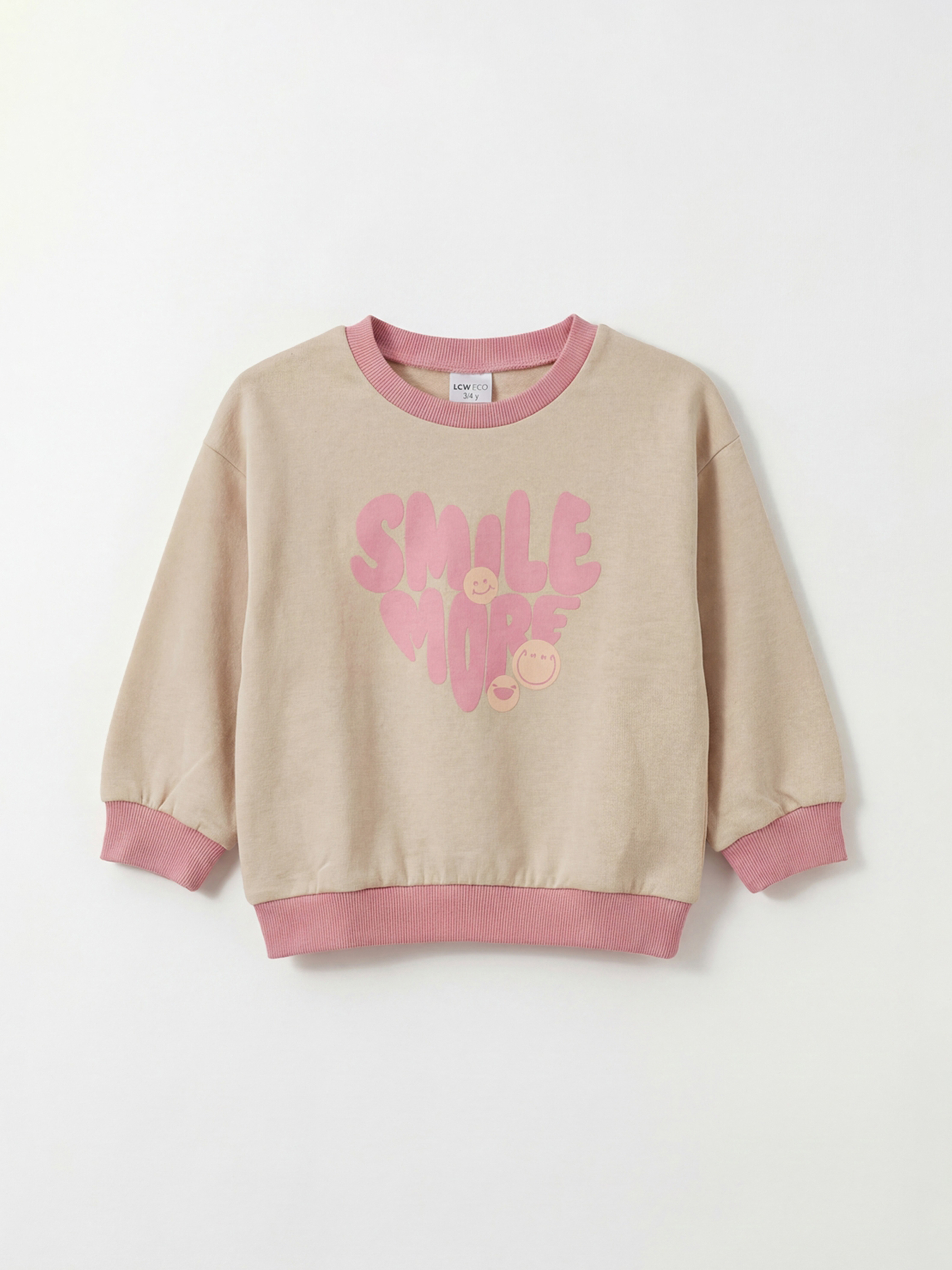 LCW ECO Baby Girl BEIGE Sweatshirt - W5KM21Z1-QVK