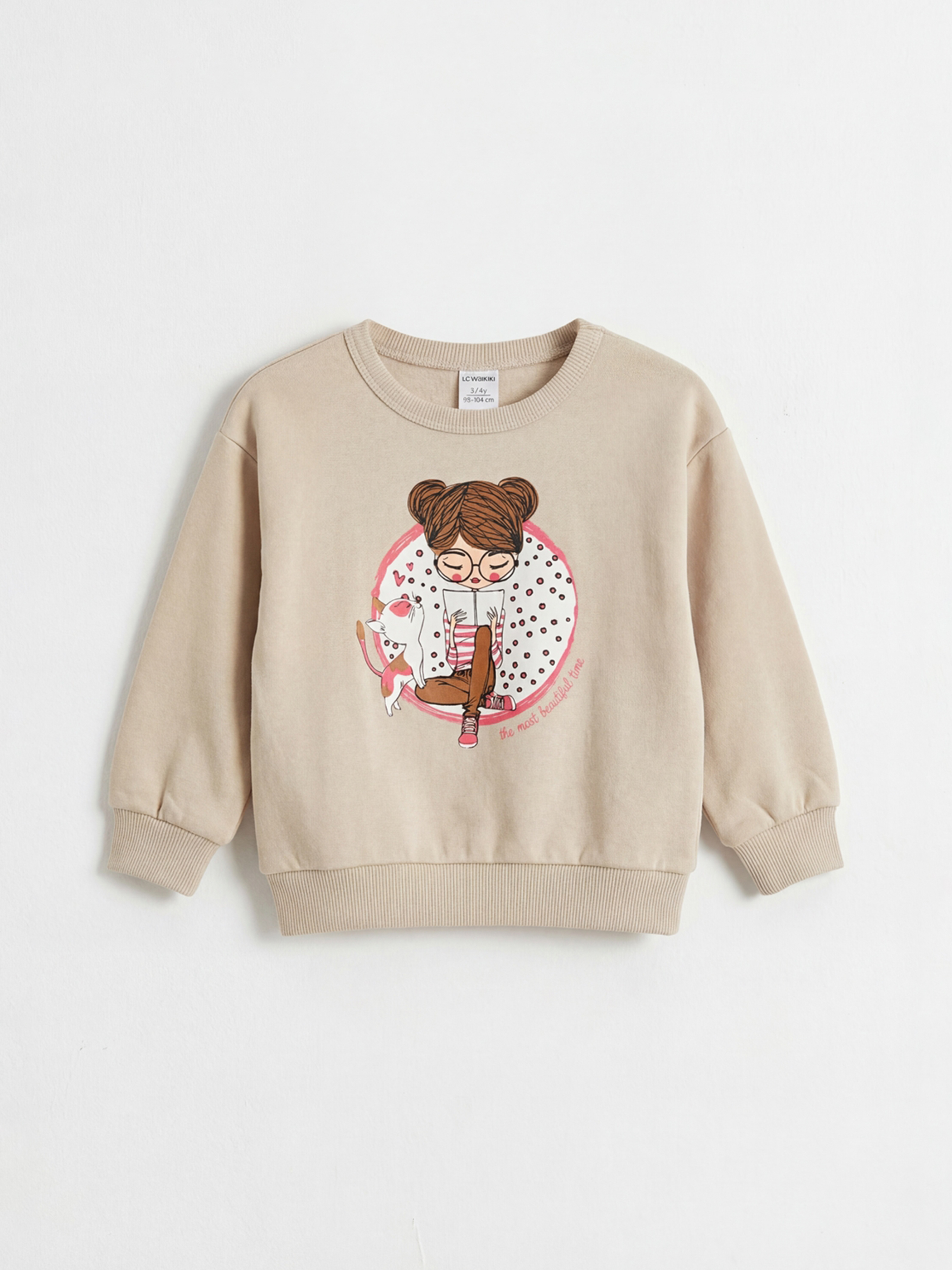 LCW ECO Printed Baby Girl Sweatshirt - W5KN52Z1-94C