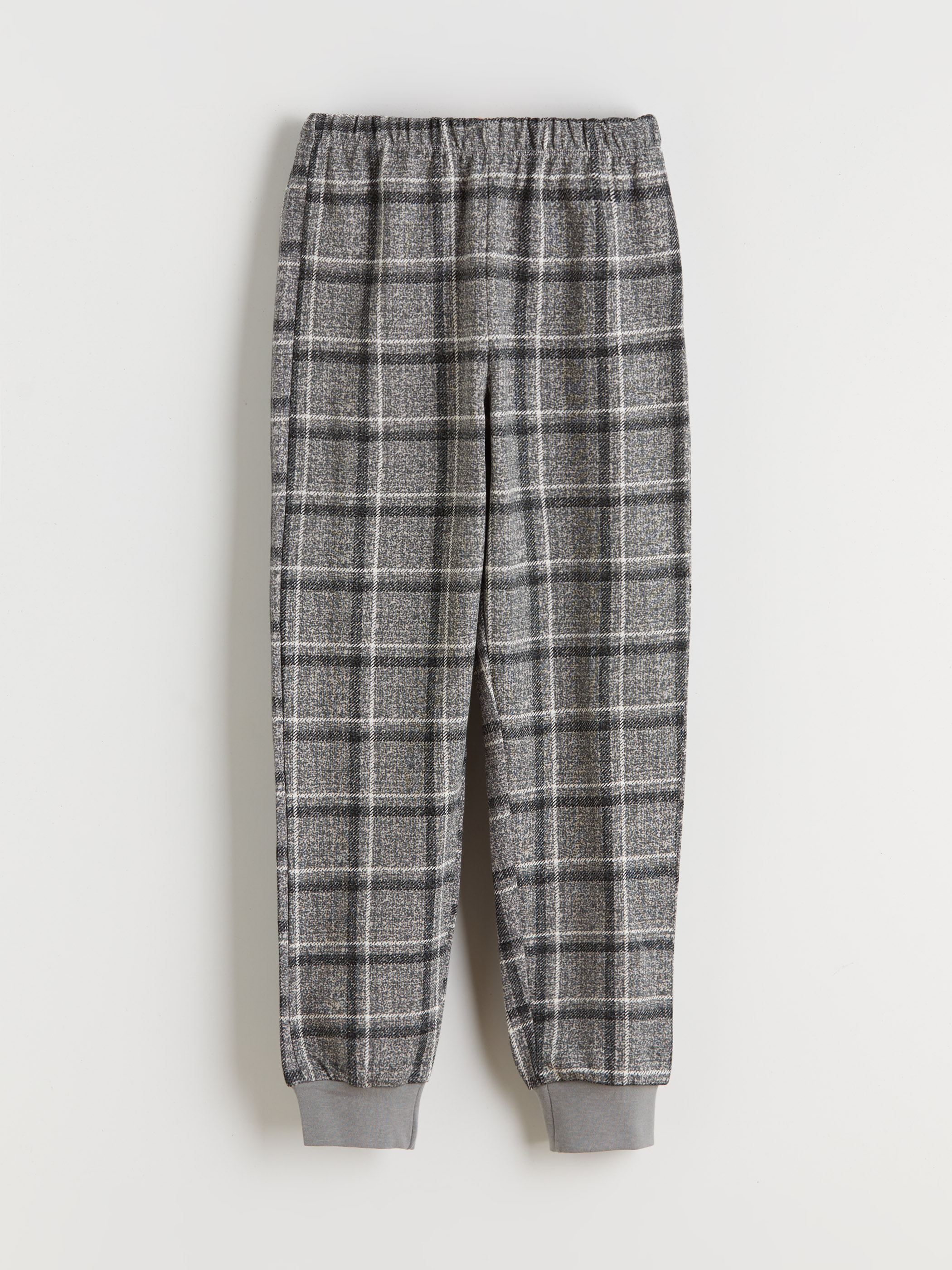Gri Erkek Çocuk Ekose Pijama Alt