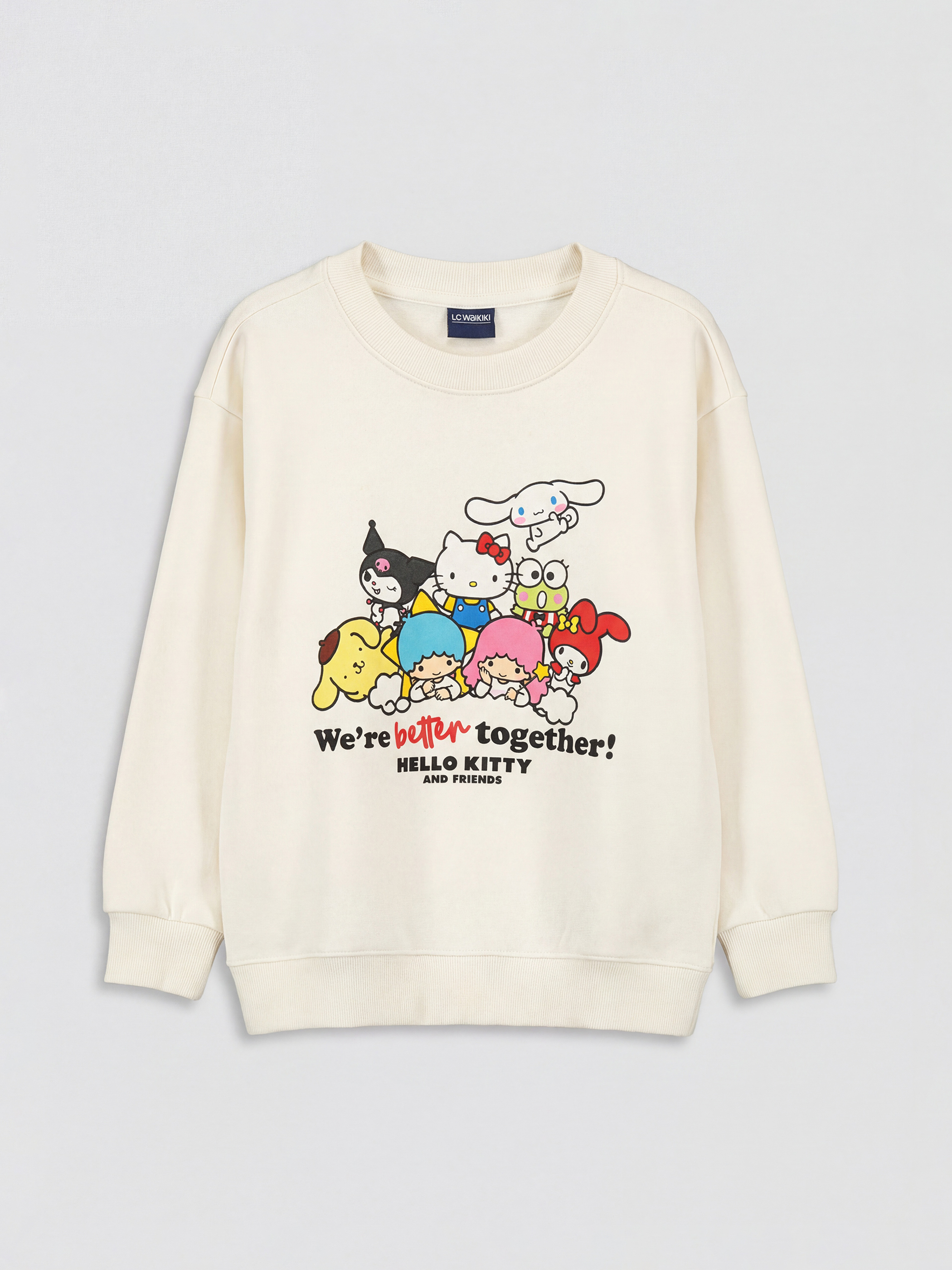 LCW Kids Girl ECRU Sweatshirt - W5LK77Z4-R9J