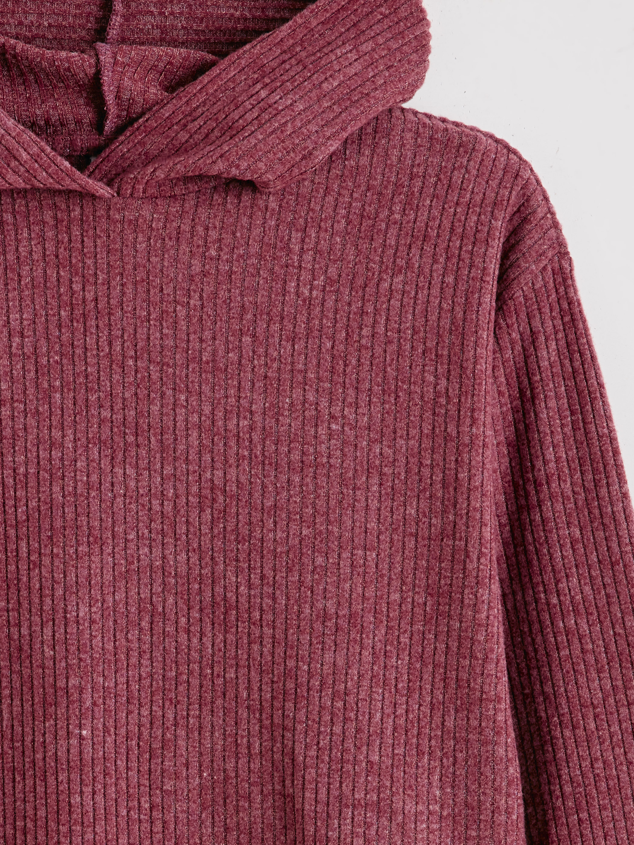 Mürdüm Kapüşonlu Kız Çocuk Sweatshirt-2