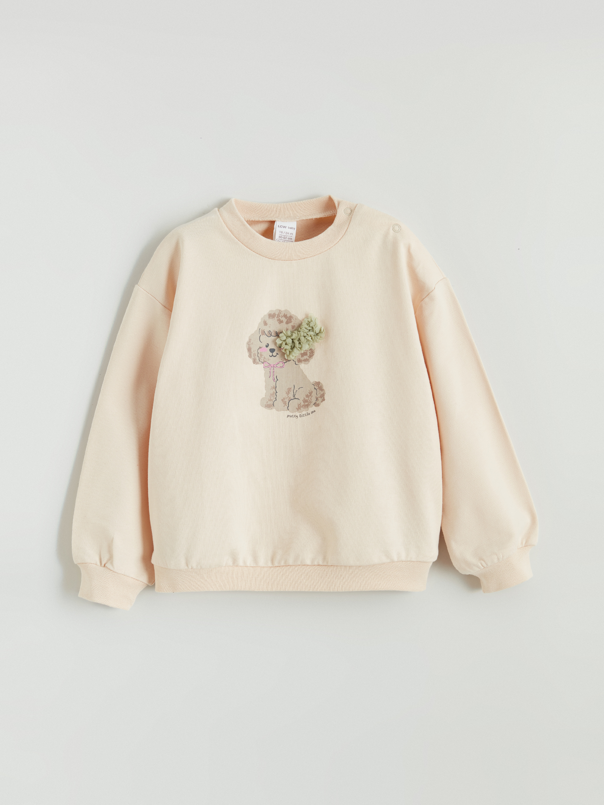 LCW baby Baskılı Kız Bebek Sweatshirt