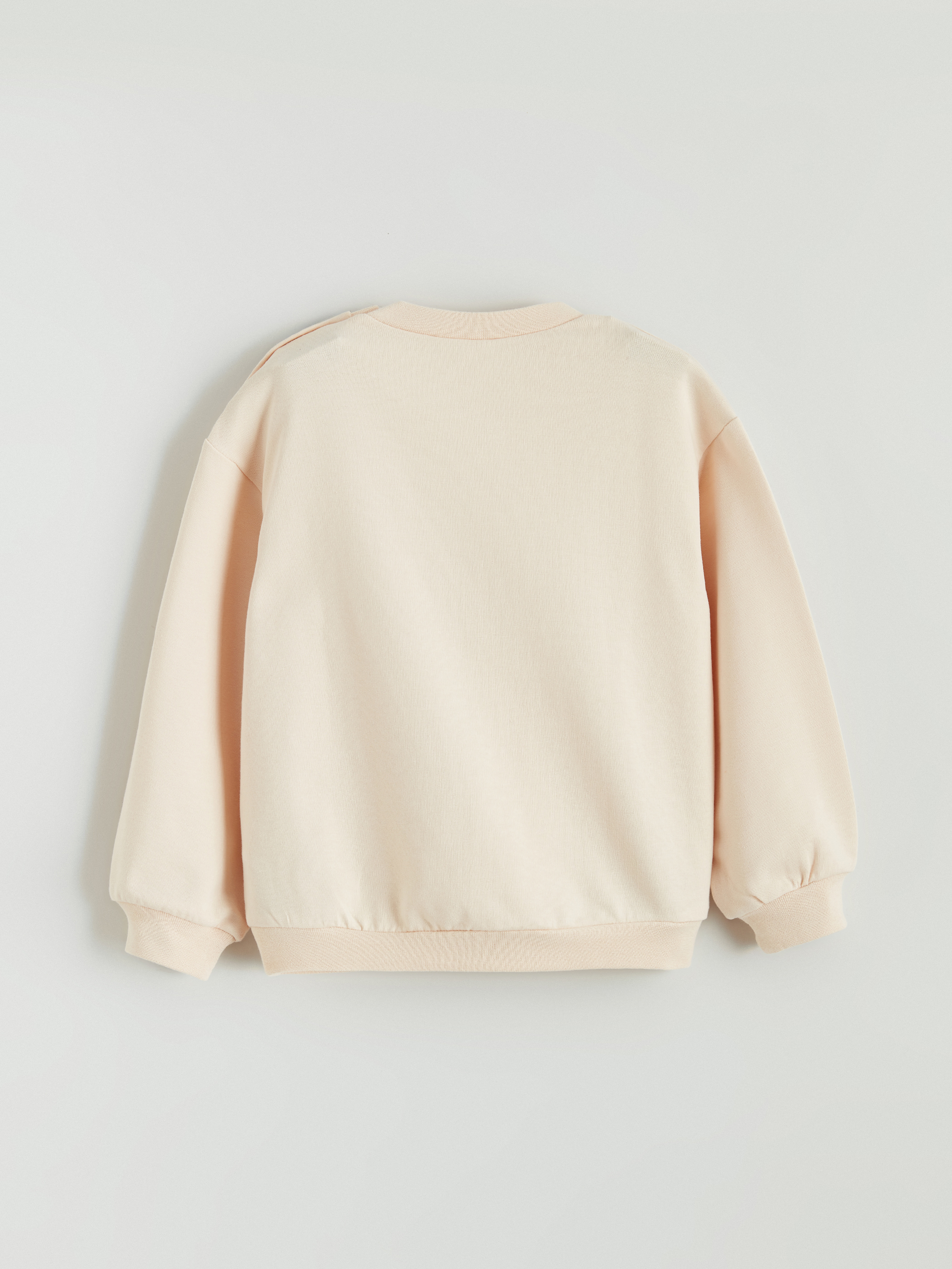 Bej Baskılı Kız Bebek Sweatshirt-1