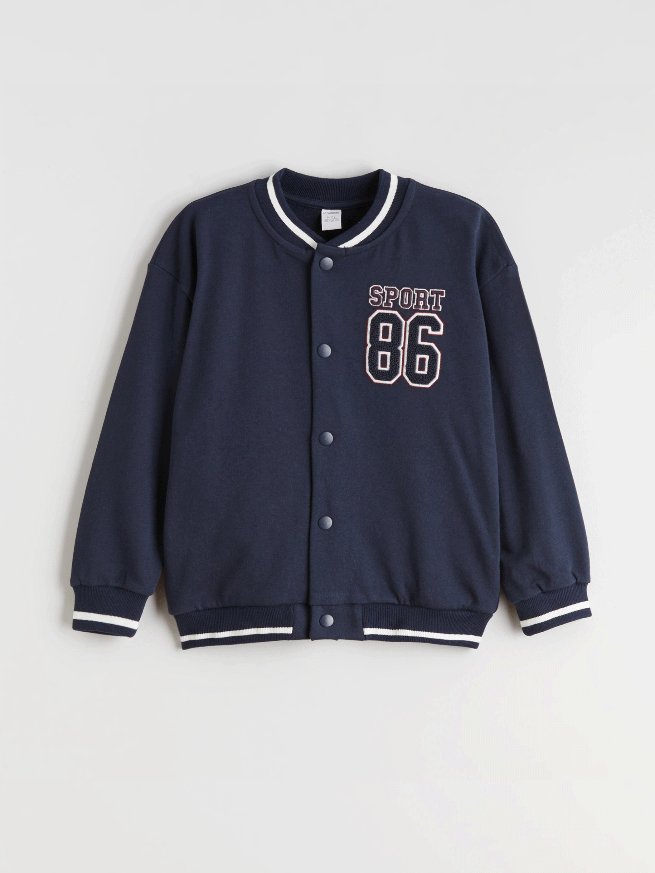 Lacivert Nakışlı Erkek Çocuk Kolej Ceket-1