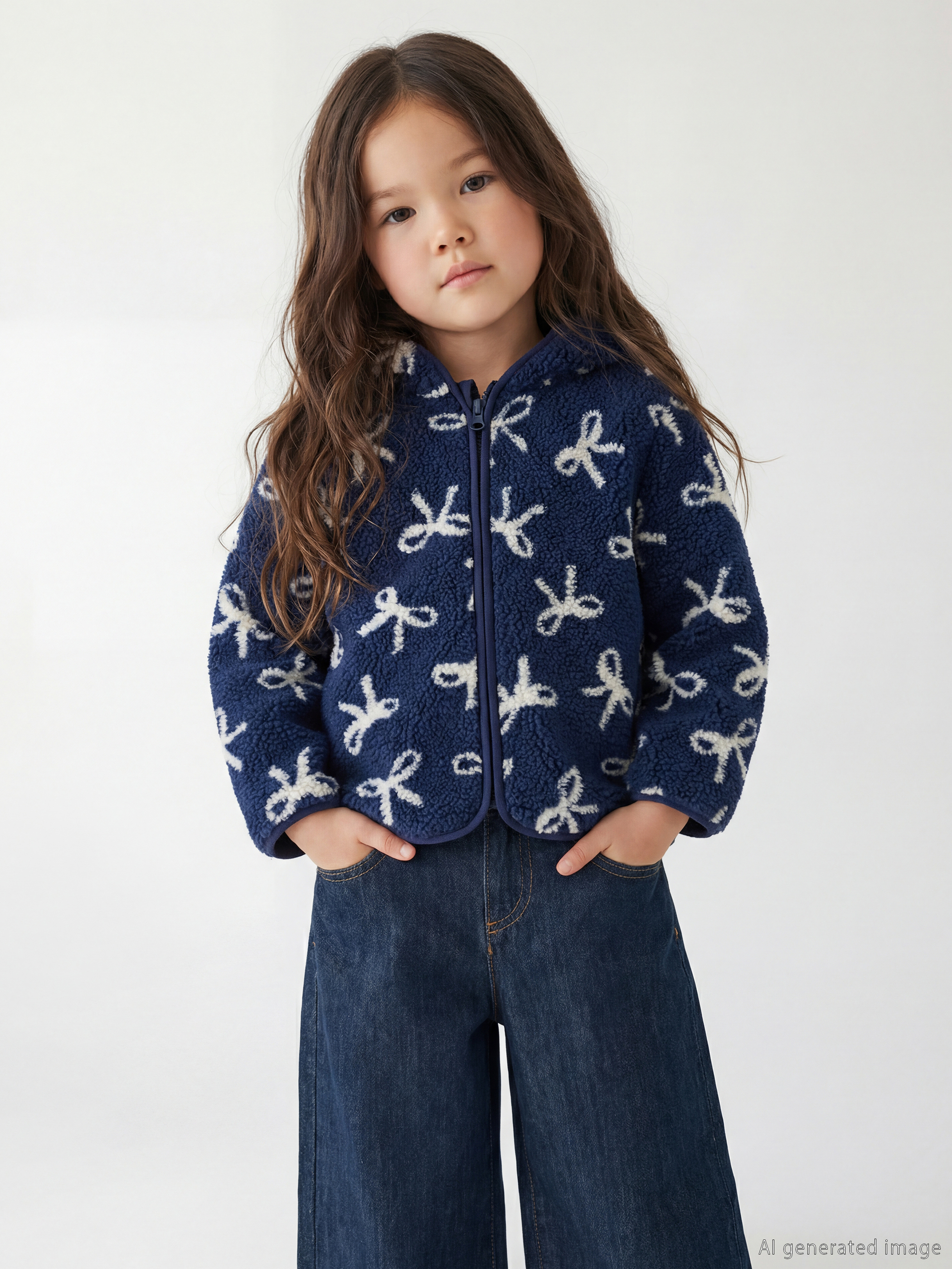 LCW Kids Kapüşonlu Kız Çocuk Pelüş Mont - W5N170Z1-HPN