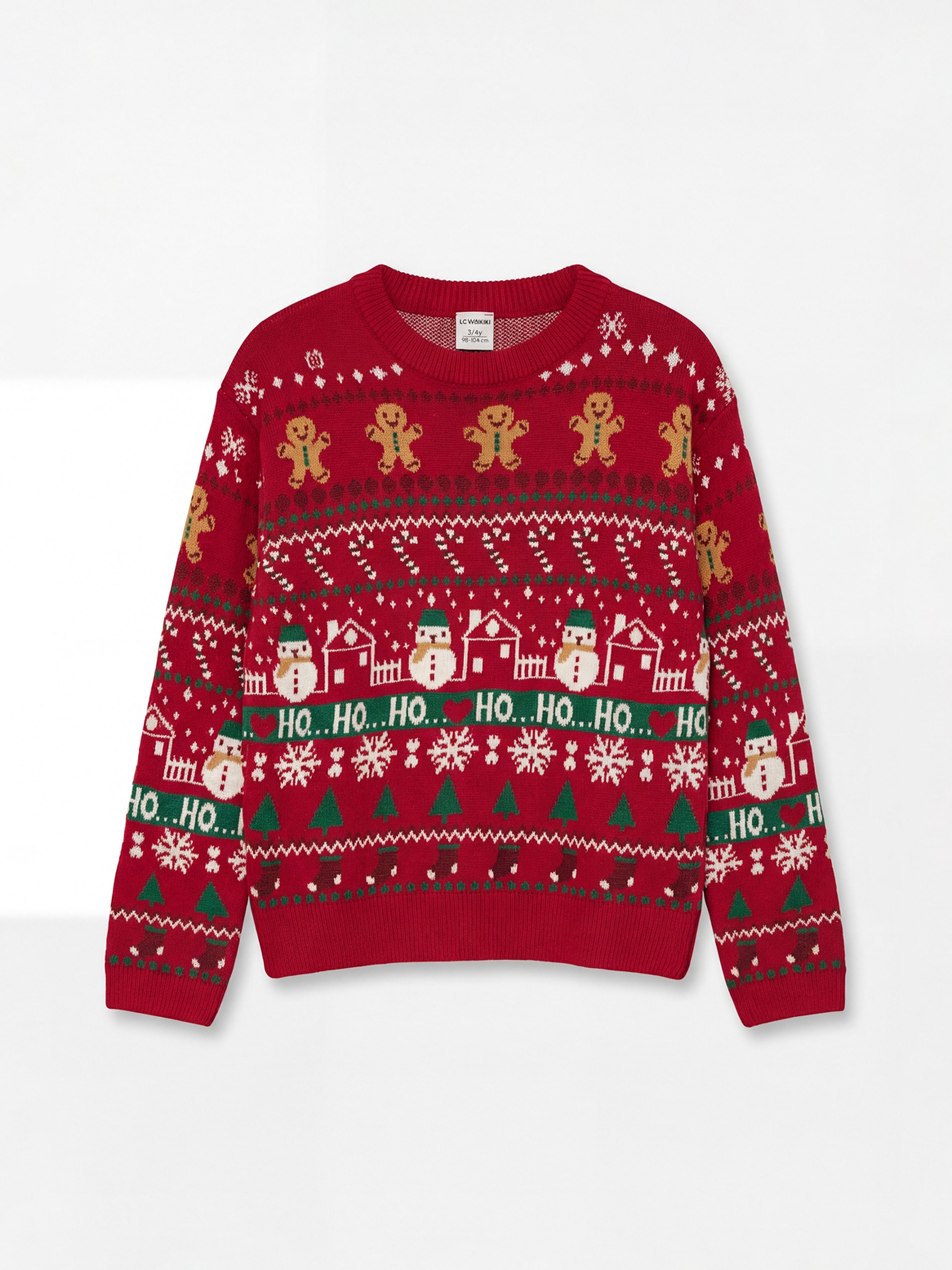 LCW Kids Girl RED Sweater - W5N498Z4-MMQ