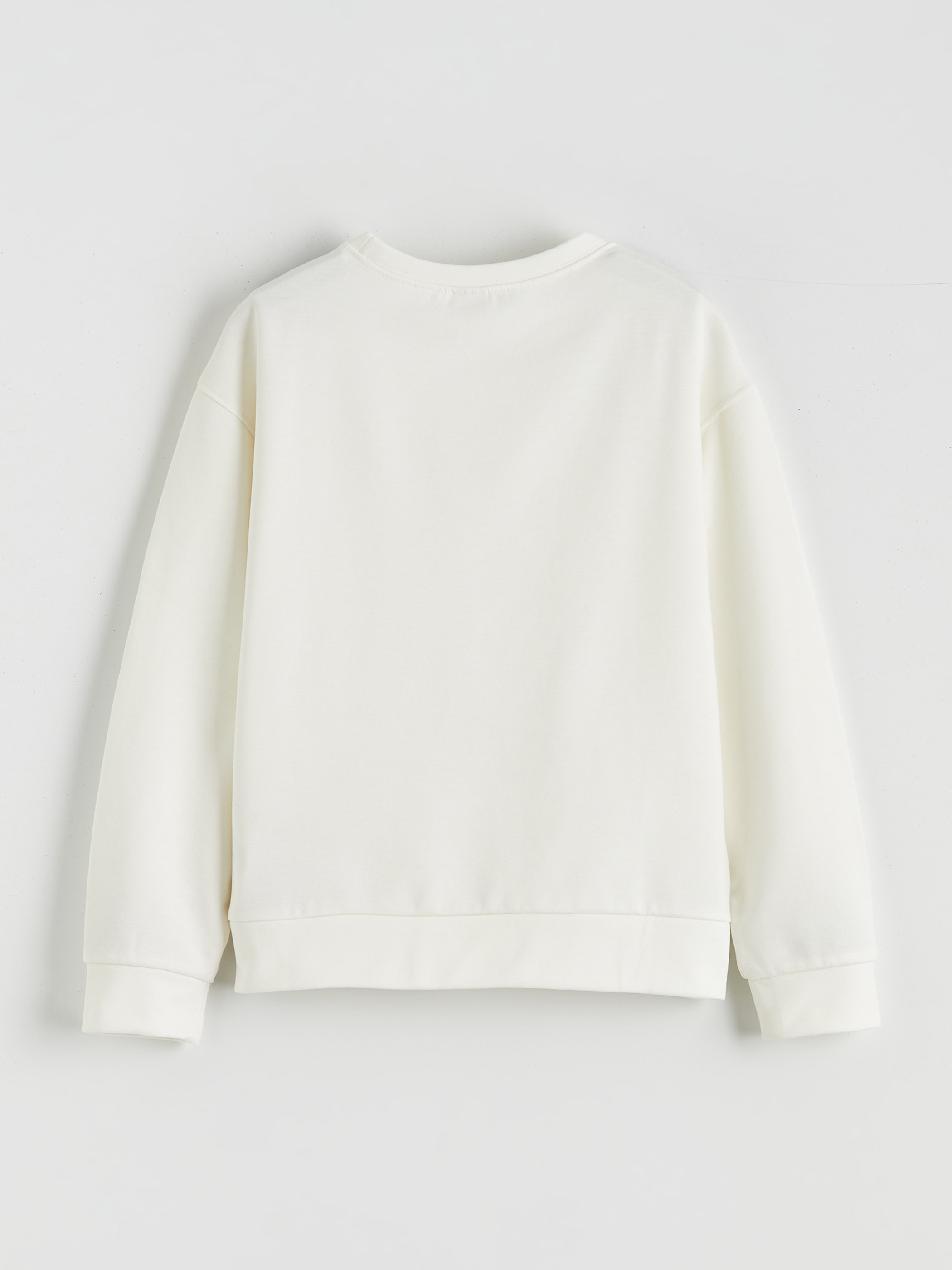 Ekru Kız Çocuk Soft Touch Sweatshirt-1