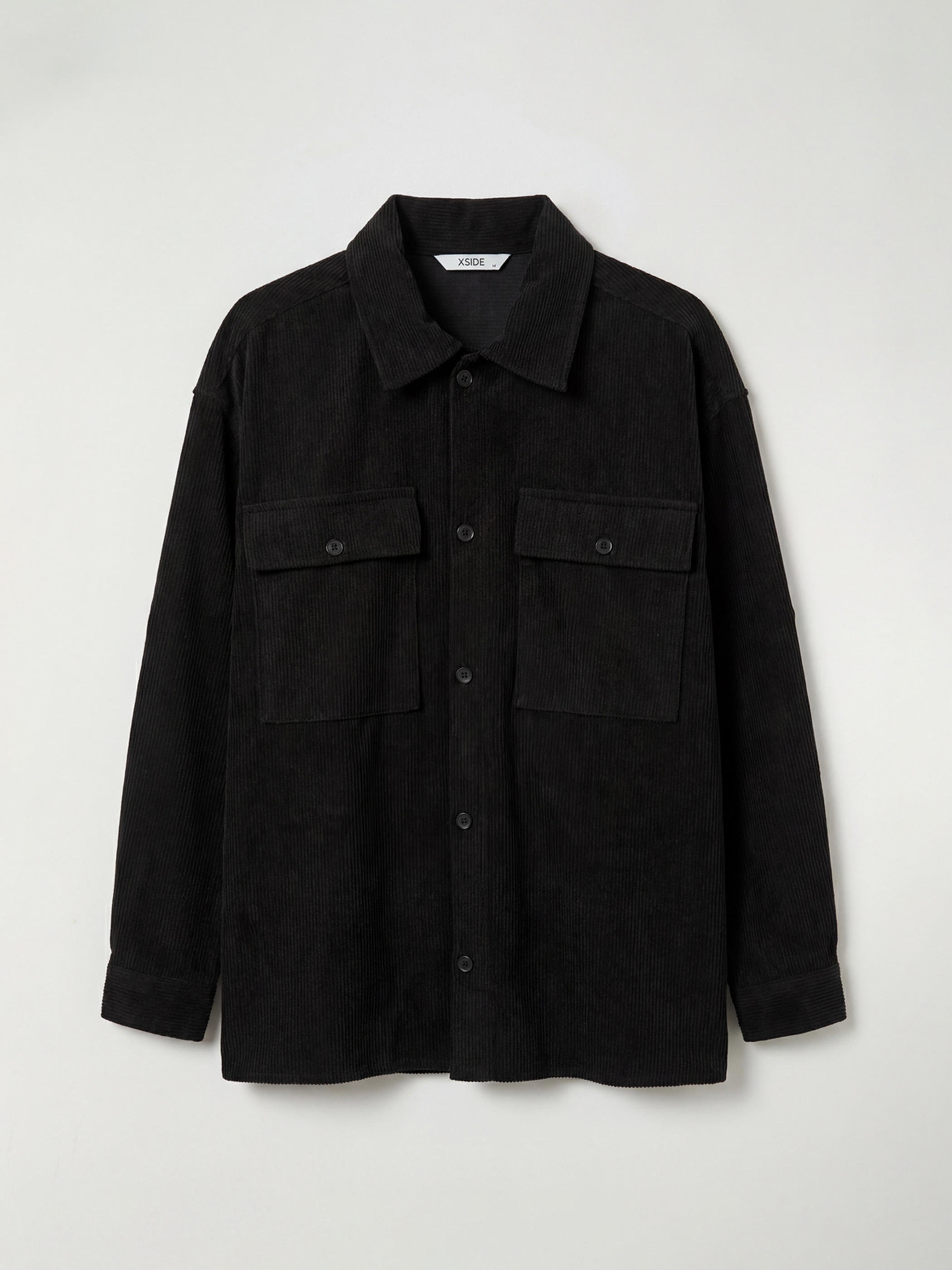 XSIDE Loose Fit Velvet Men's Shirt Jacket - W5O569Z8-CVL