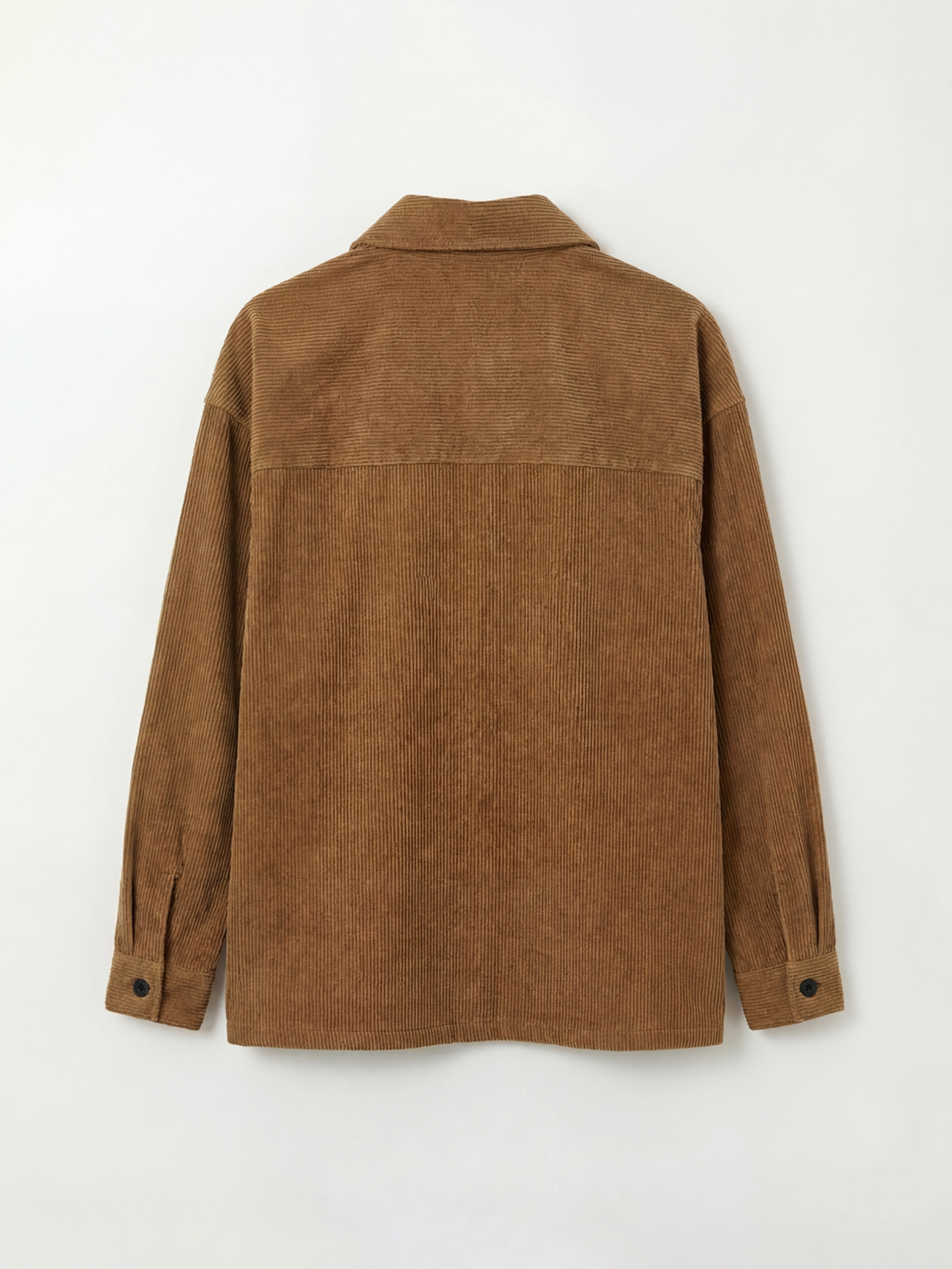 جاكيت قميص رجالي مخمل بقصة واسعة-1