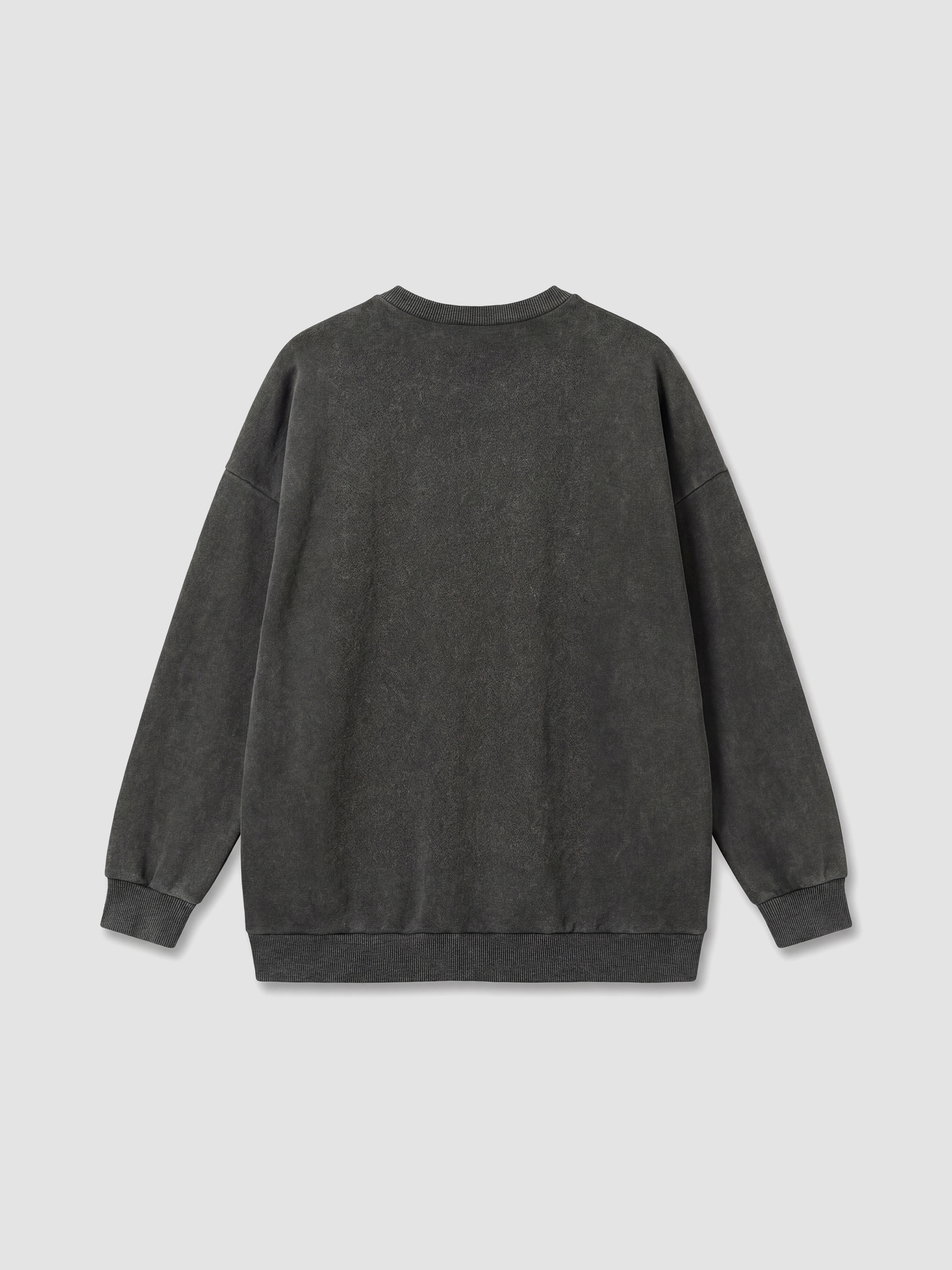 Antrasit Mickey Mouse İşlemeli Kadın Kalın Sweatshirt Tunik-6