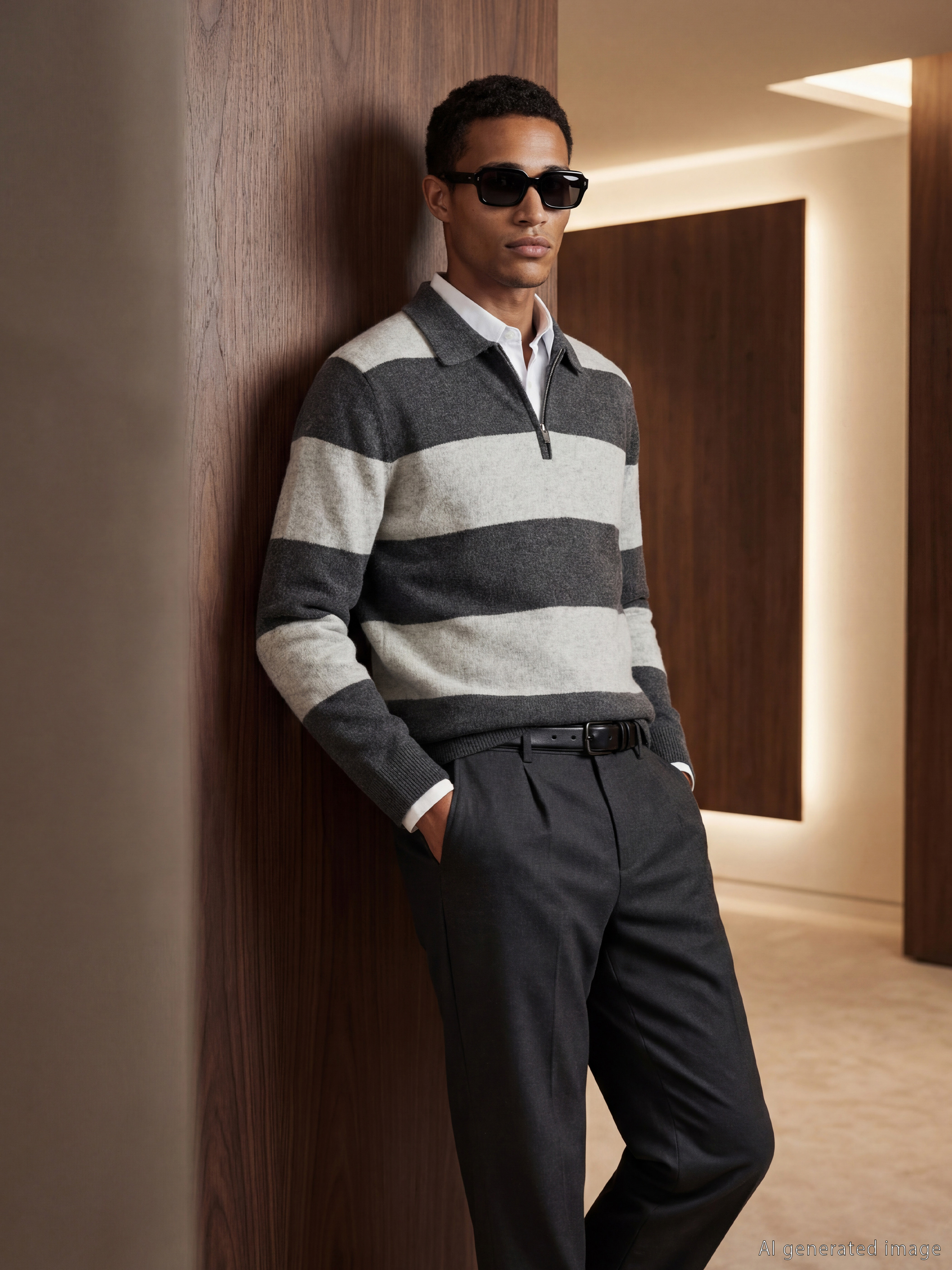 LCW Vision Polo Yaka Yün Karışımlı Erkek Triko Kazak - W5OL98Z8-LAL