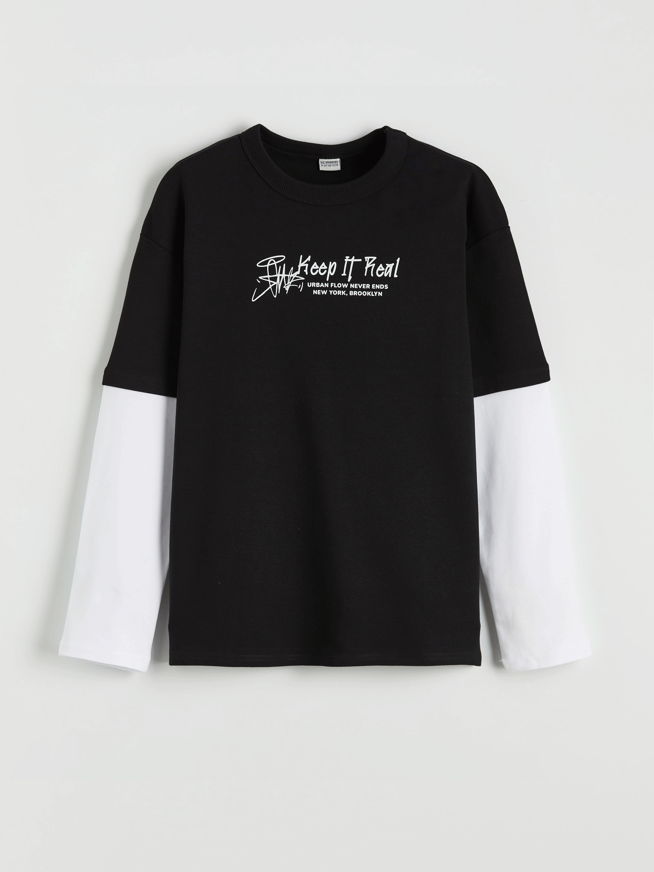 LCW Kids Bisiklet Yaka Baskılı Erkek Çocuk Tişört - W5OM62Z4-CVL