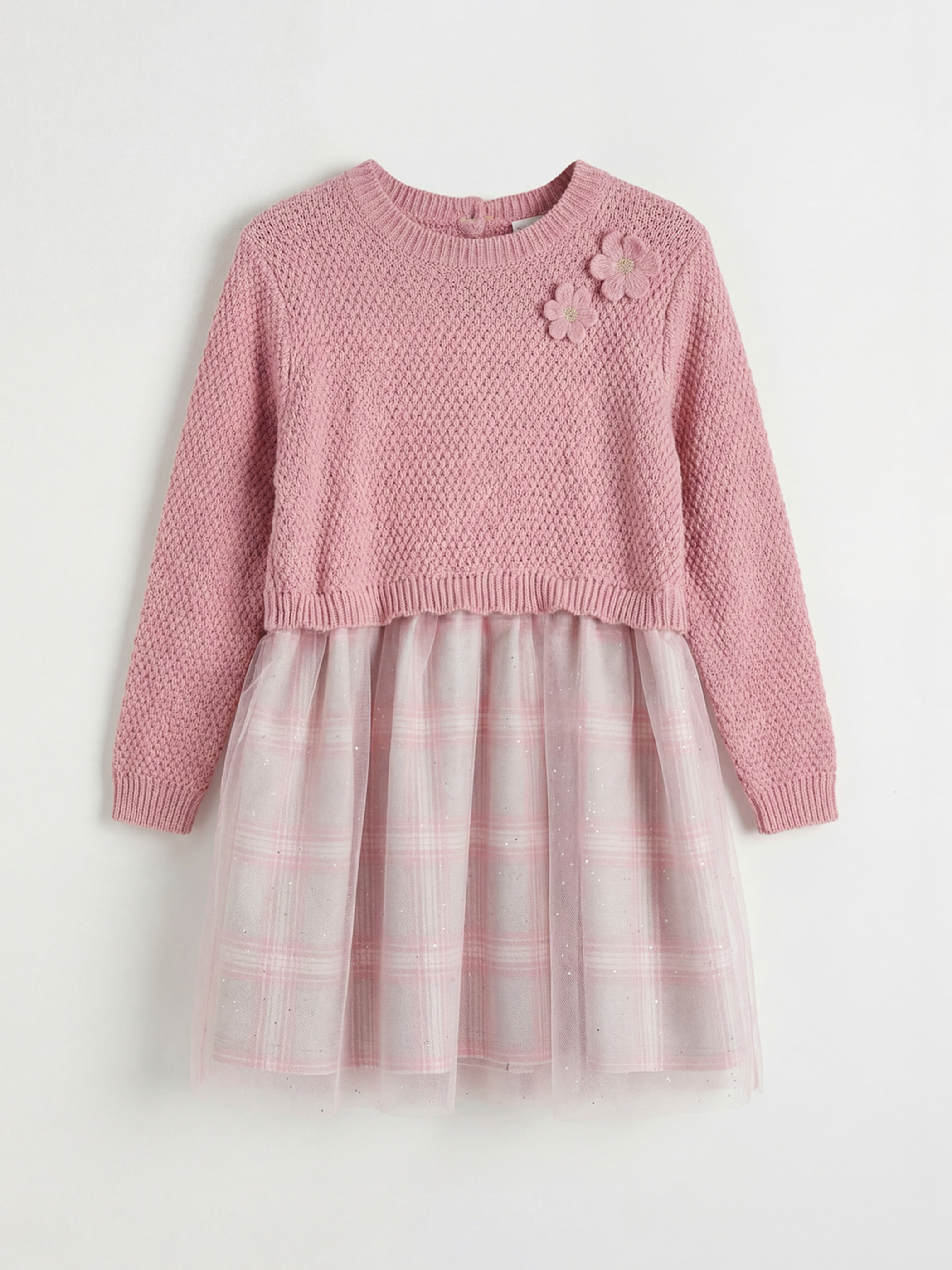 LCW Kids Bisiklet Yaka Çiçekli Kız Çocuk Tütü Elbise - W5ON42Z1-FNX