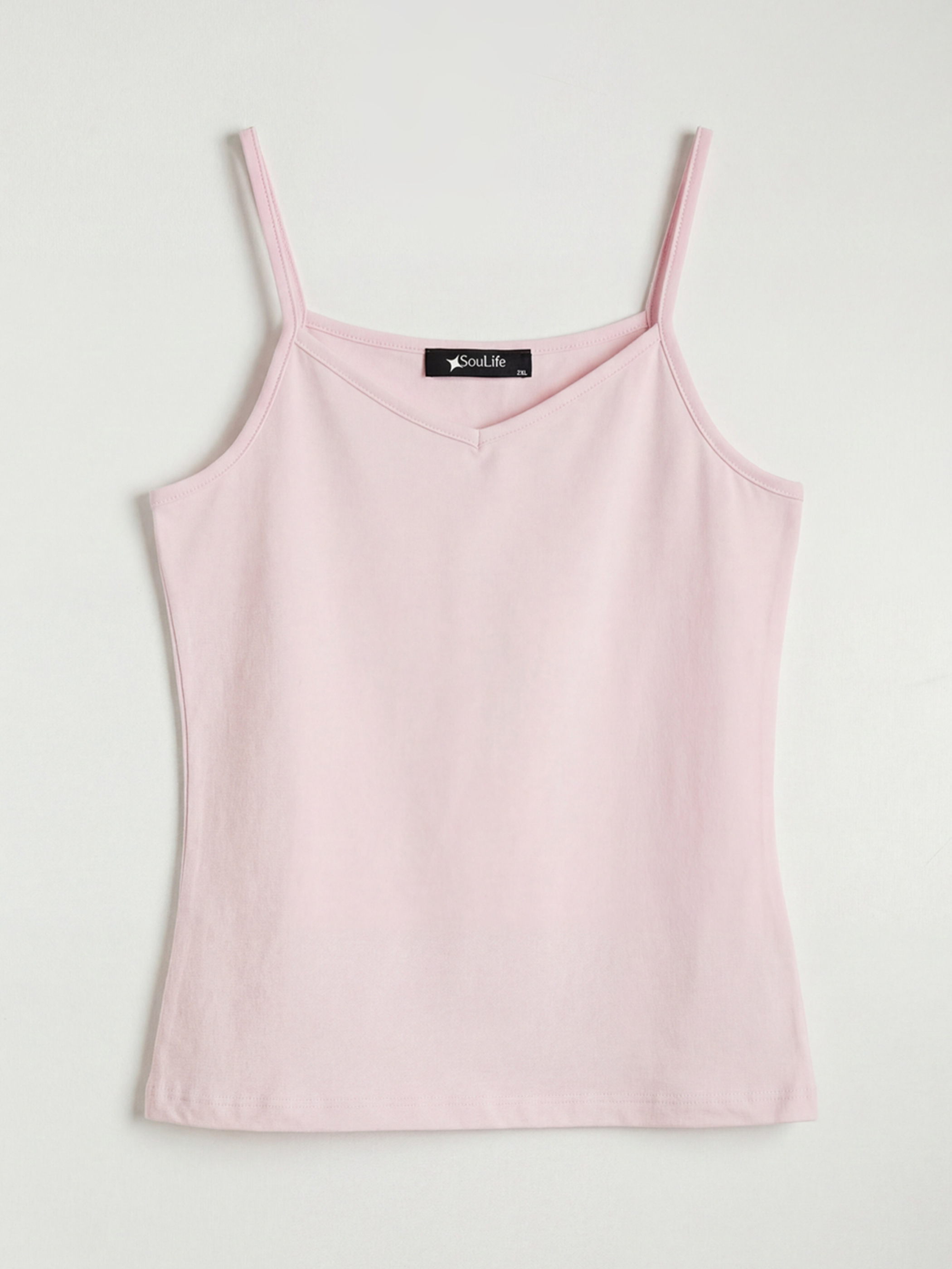 Pembe V Yaka Askılı Kadın Atlet 5'li-2