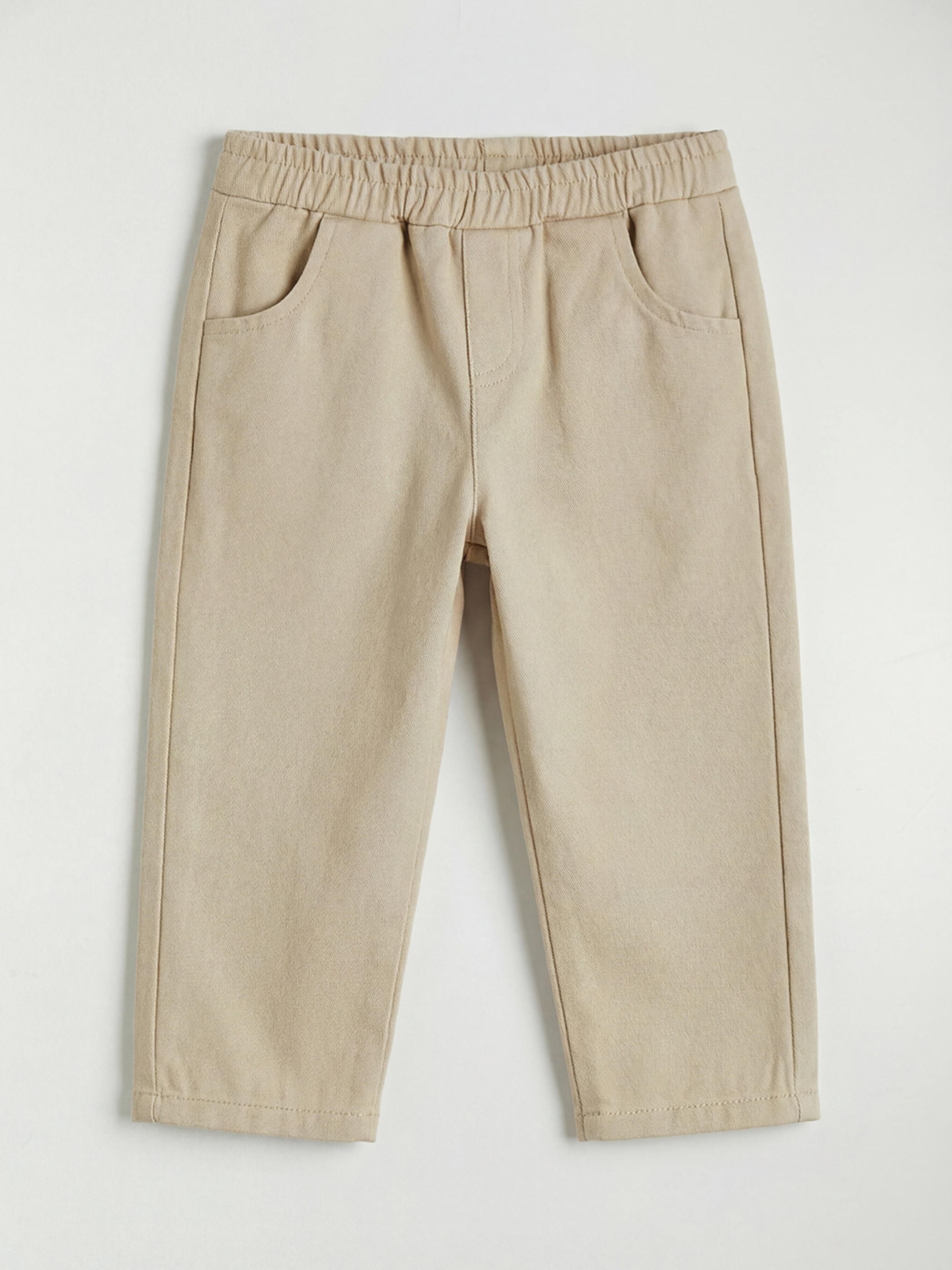 Bej Uzun Kollu Erkek Bebek Gömlek Ve Pantolon  -3