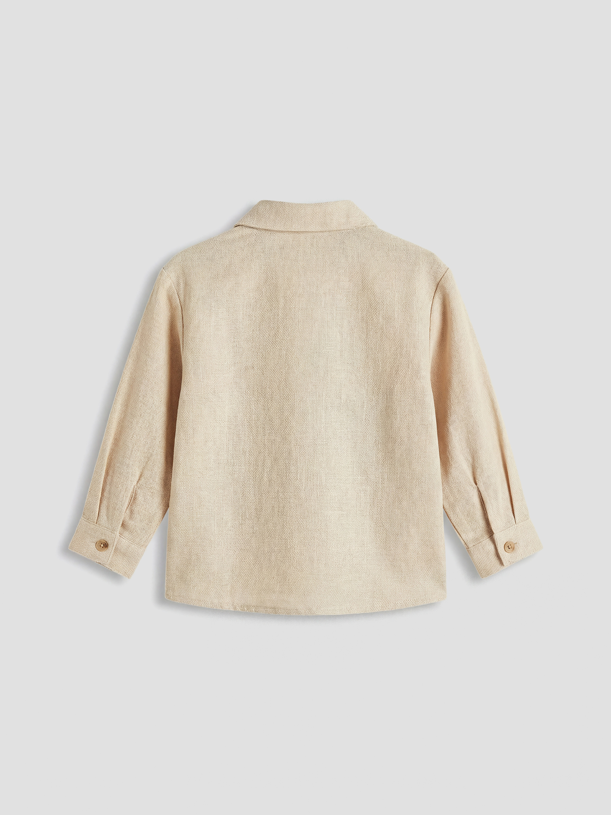 Bej Erkek Bebek Gömlek ve Pantolon Takım-2