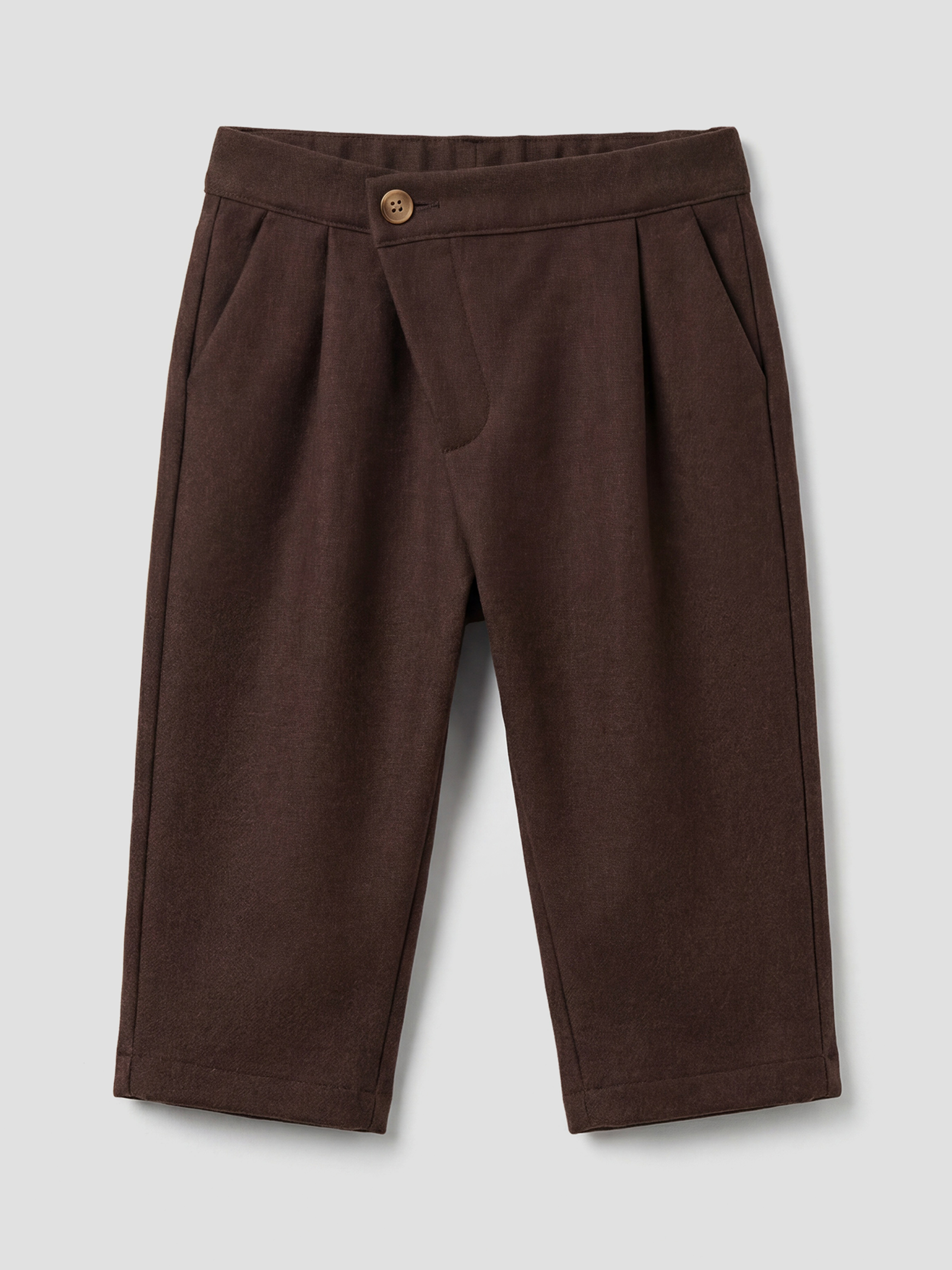 Bej Erkek Bebek Gömlek ve Pantolon Takım-3