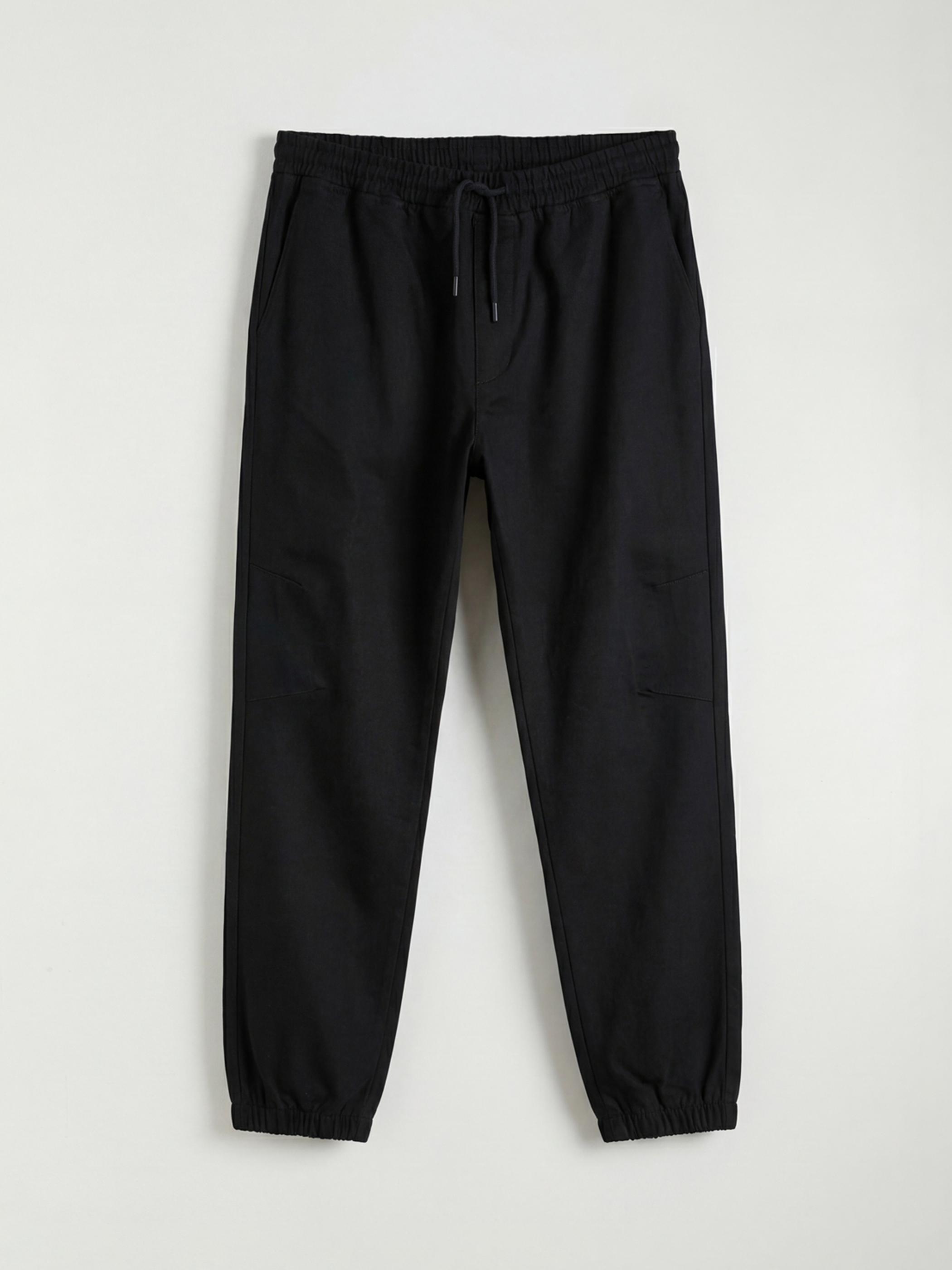 Siyah Standart Kalıp Erkek Jogger Pantolon-4