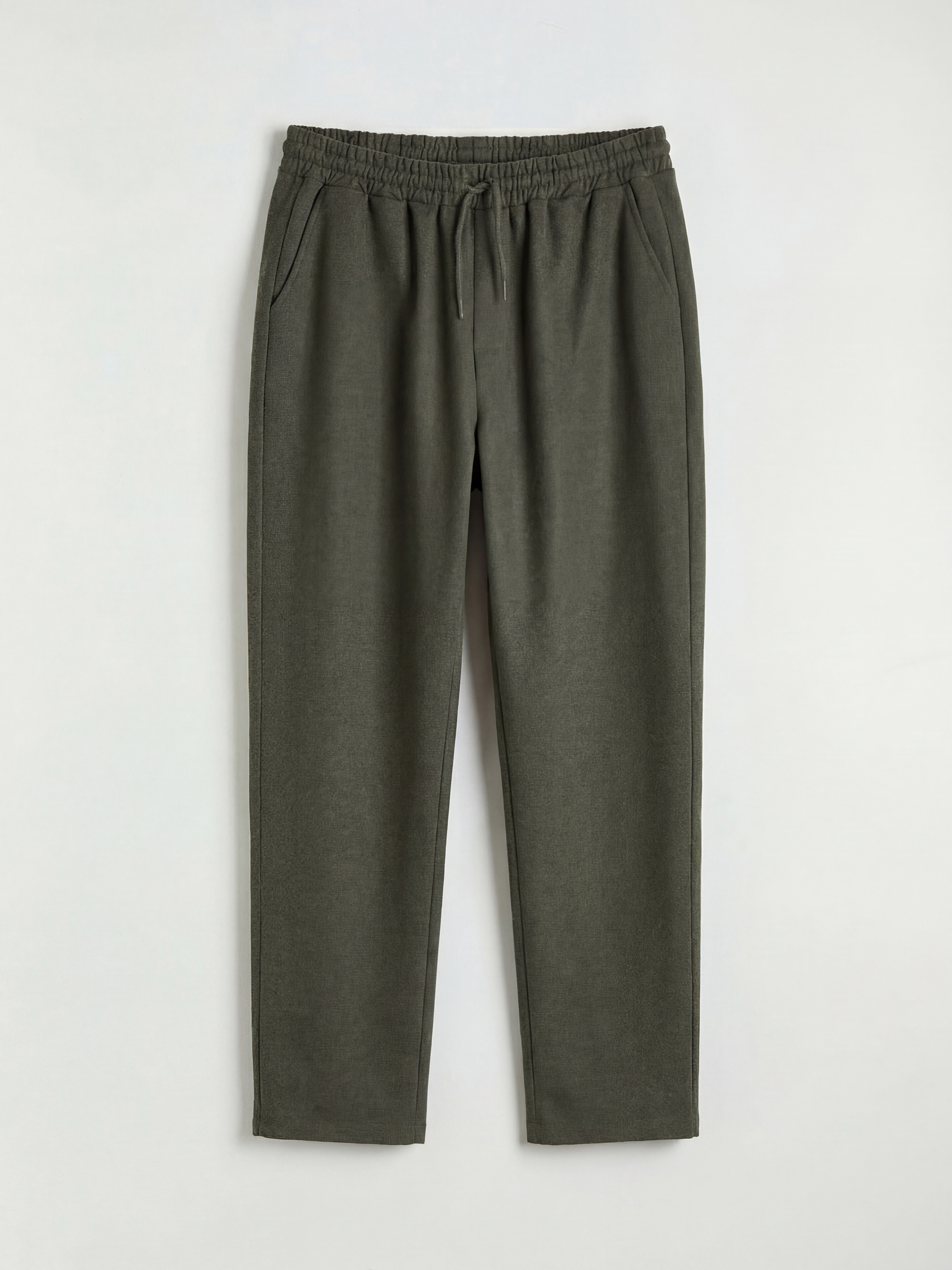 Haki Regular Fit Beli Lastikli Erkek Pantolon-4