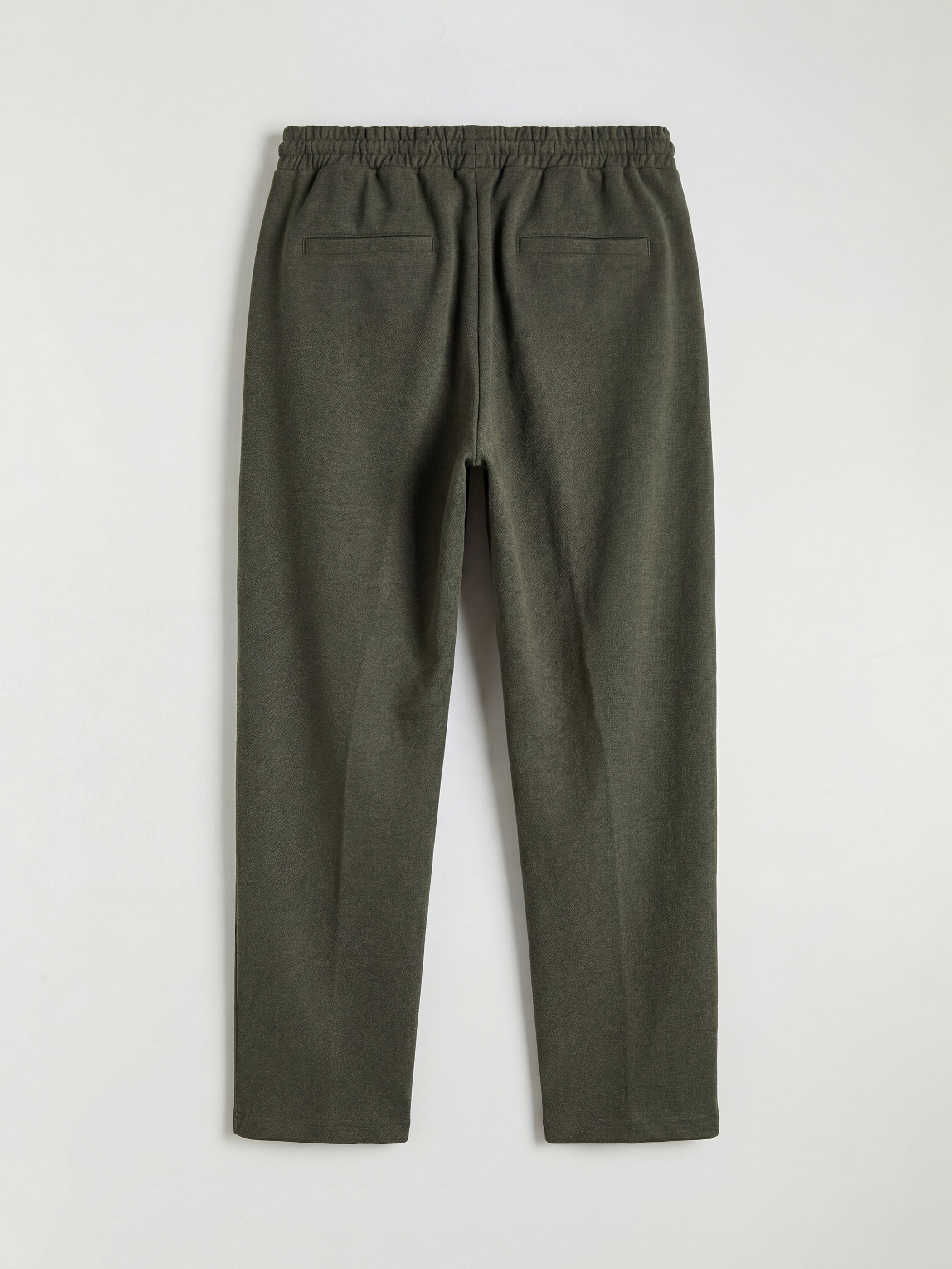 Haki Regular Fit Beli Lastikli Erkek Pantolon-5