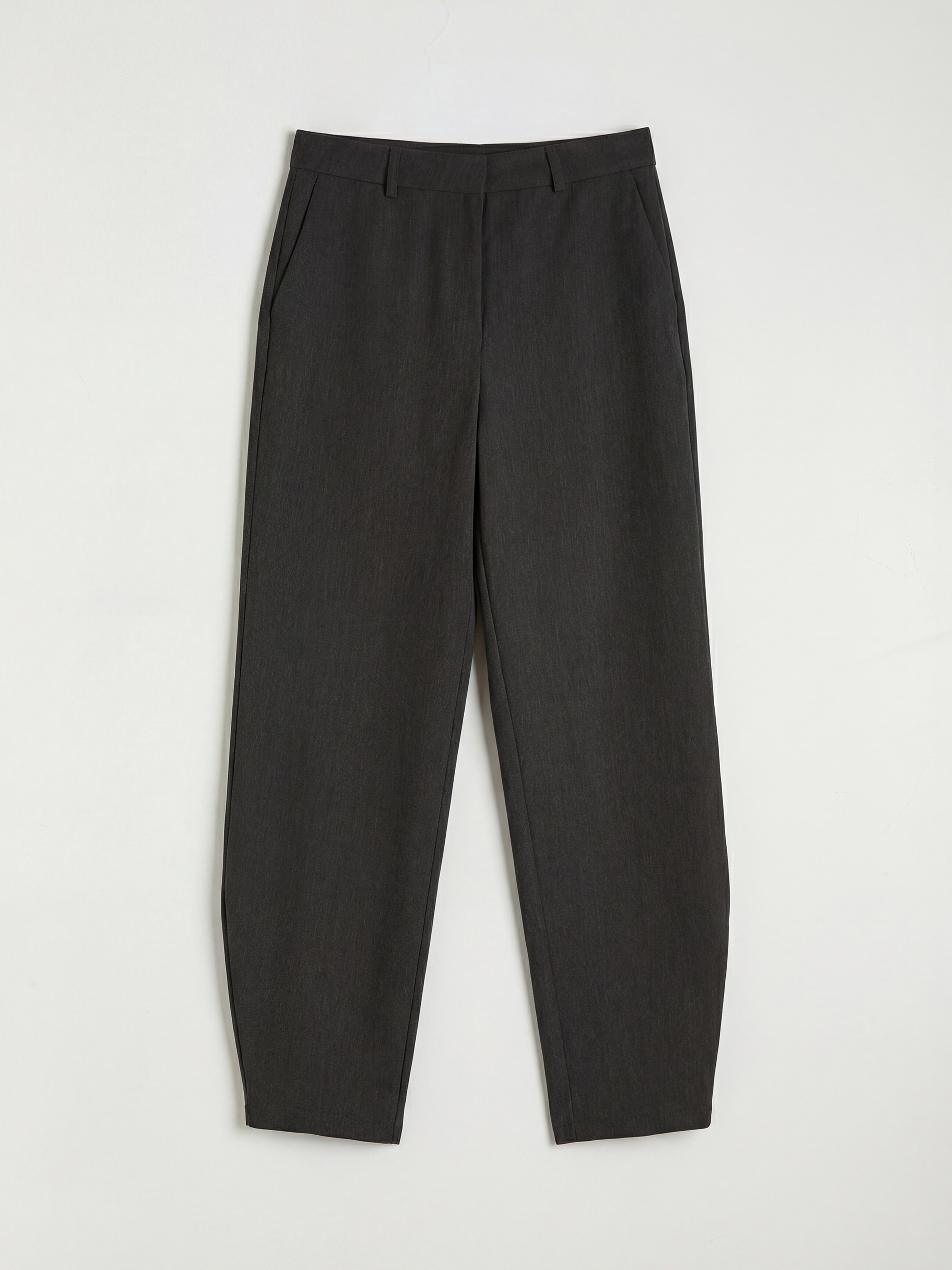 Antrasit Yüksek Bel Havuç Kesim Kadın Pantolon-4