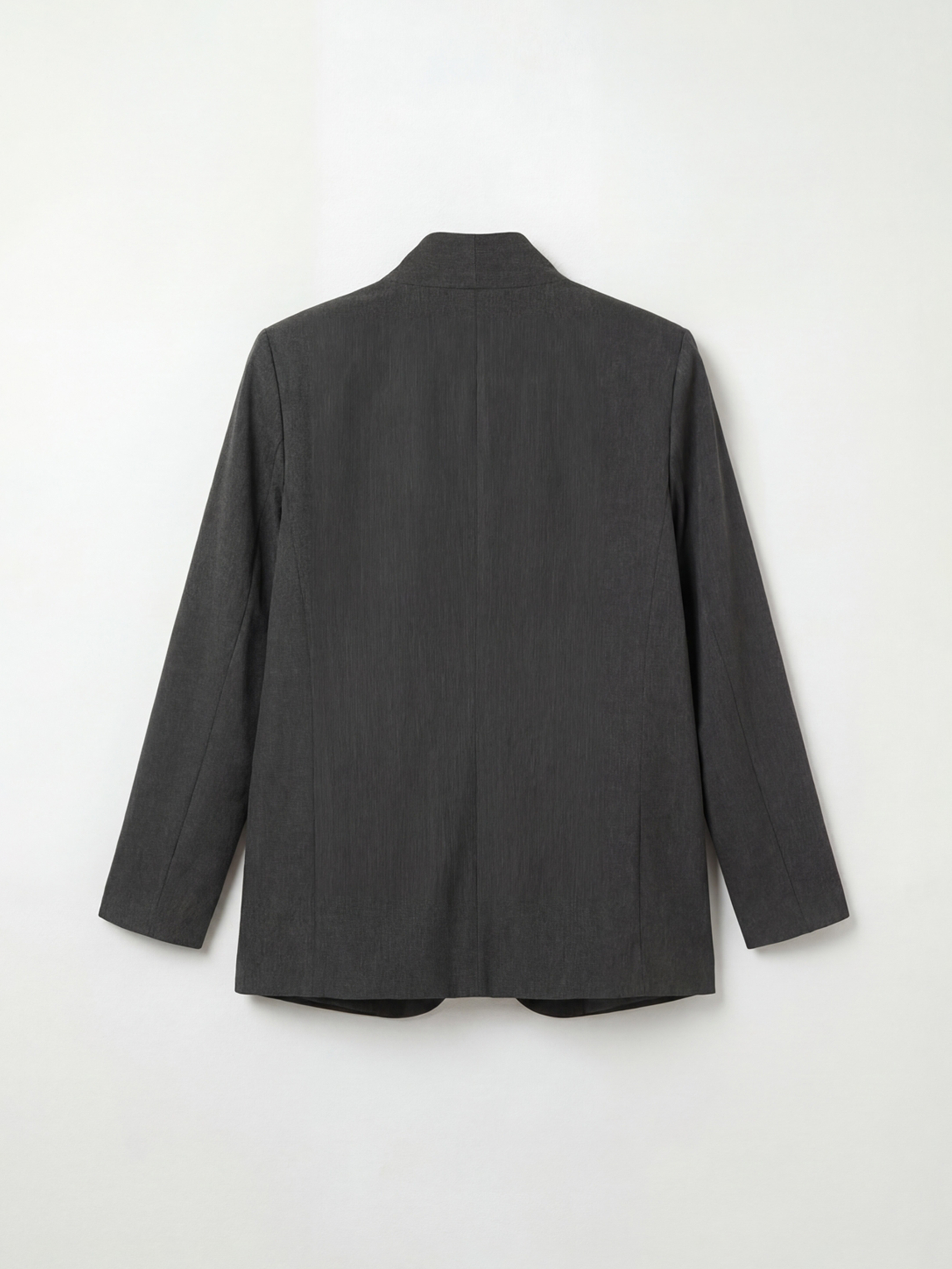 Antrasit Dik Yaka Kadın Blazer Ceket-5