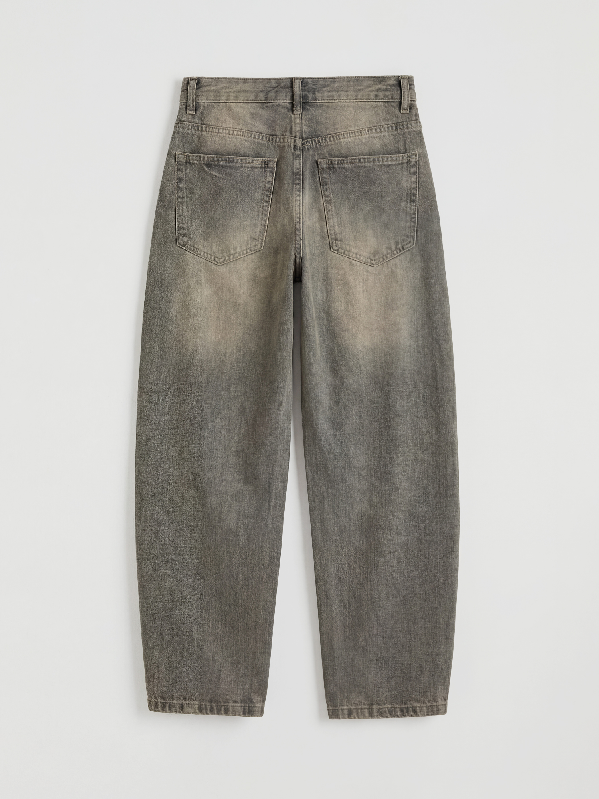 Kahverengi Balloon Fit Kadın Jean Pantolon-5