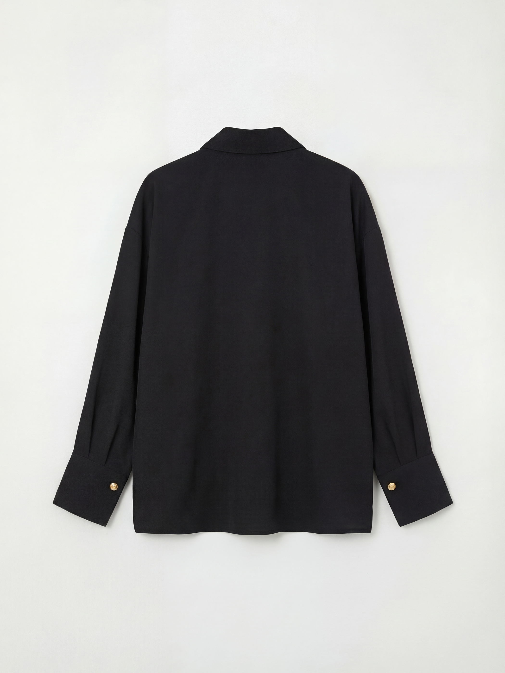 Siyah Regular Fit Kadın Gömlek-5