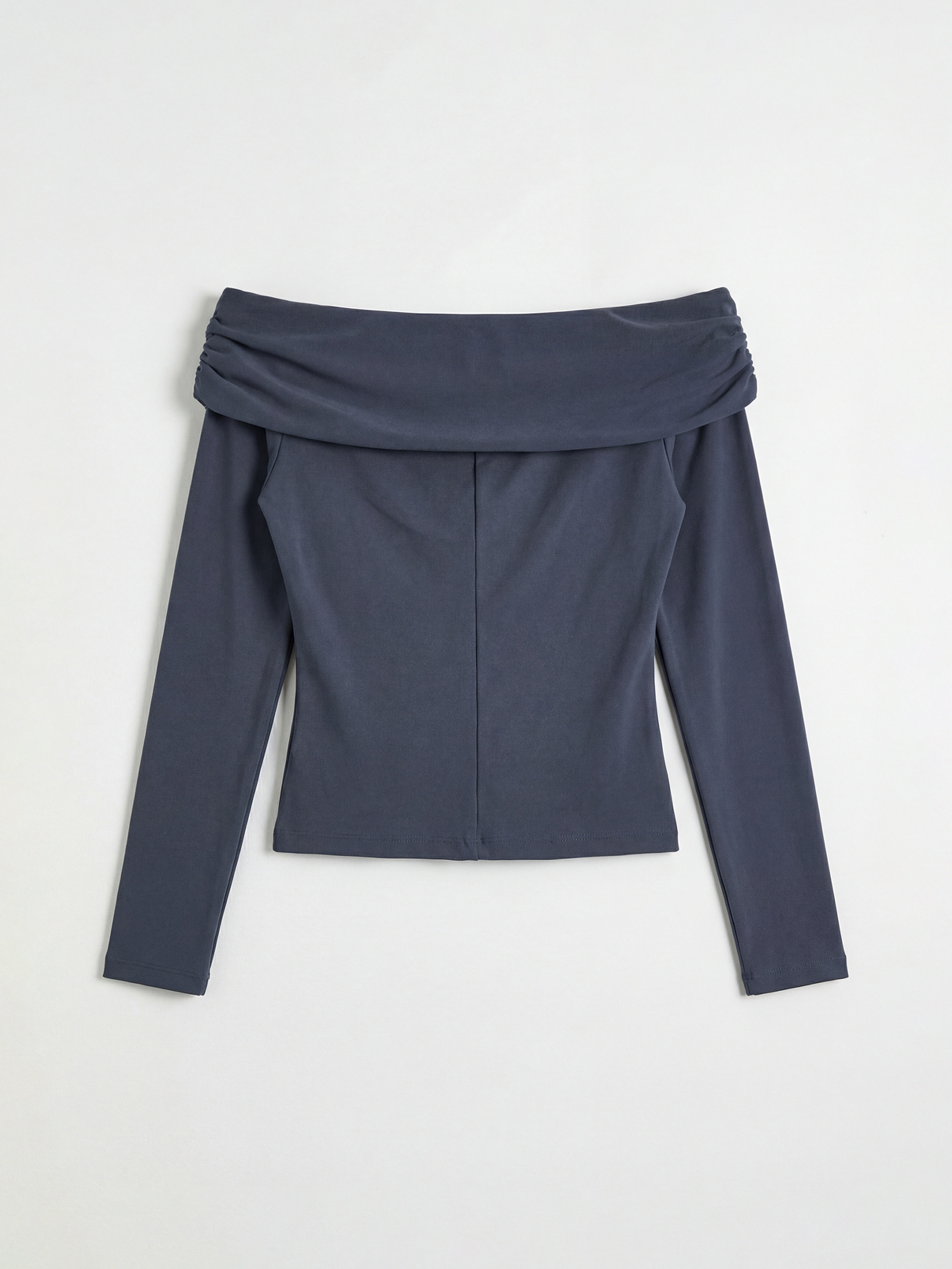 Antrasit Kayık Yaka Kadın Body-4