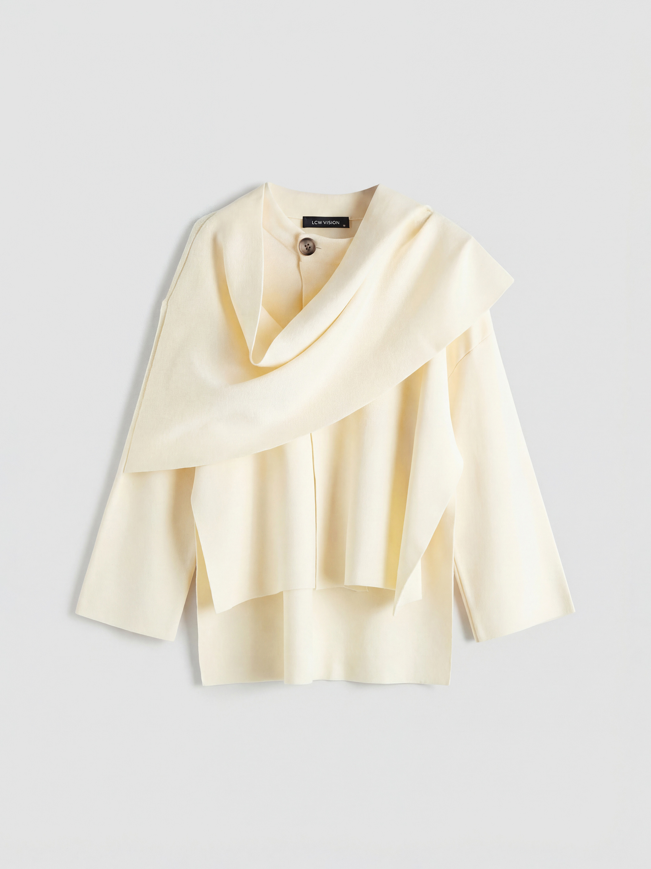 LCW Vision Bisiklet Yaka Şal Detaylı Kadın Triko Kazak - W5OS92Z8-FDU